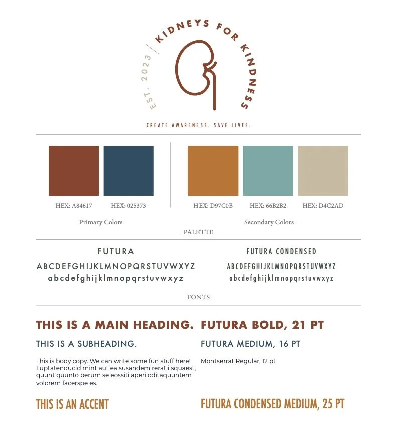 Brand Board, Kidneys for Kindness