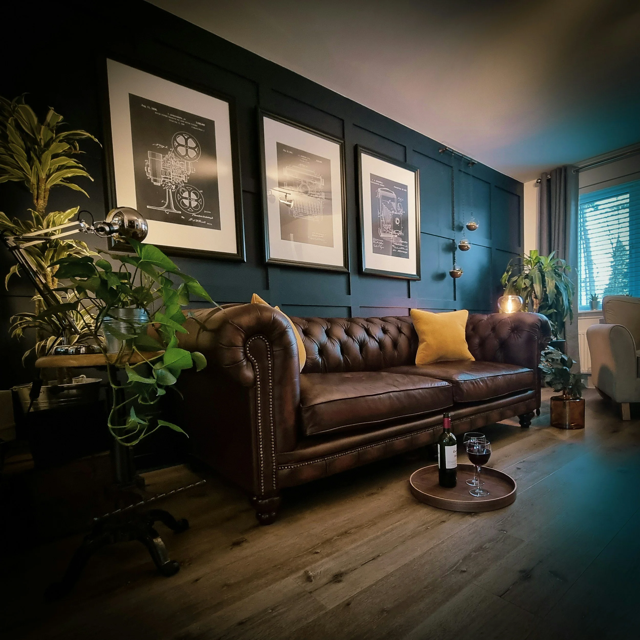 Board and Batten Dark Green Whiskey Room