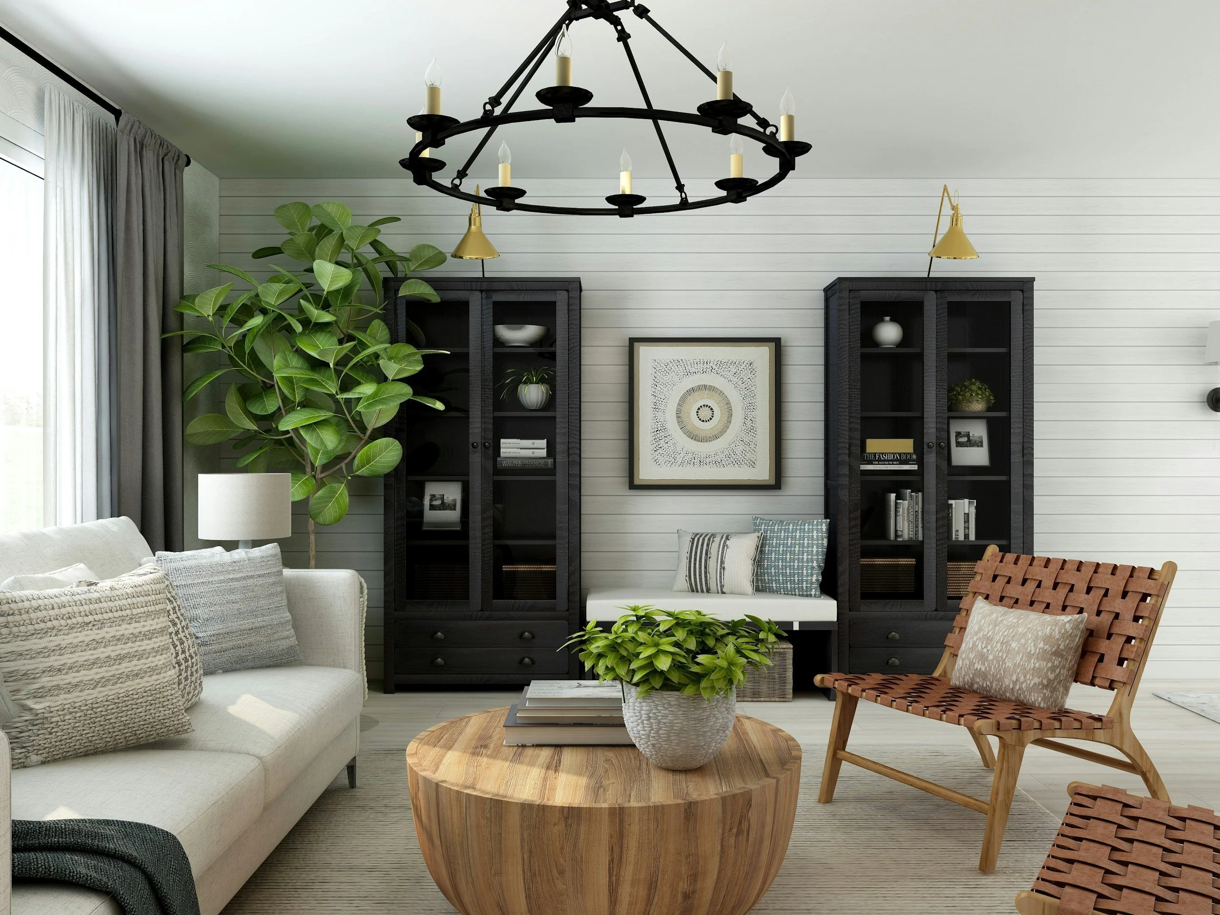 Shiplap Living Room Farmhouse design