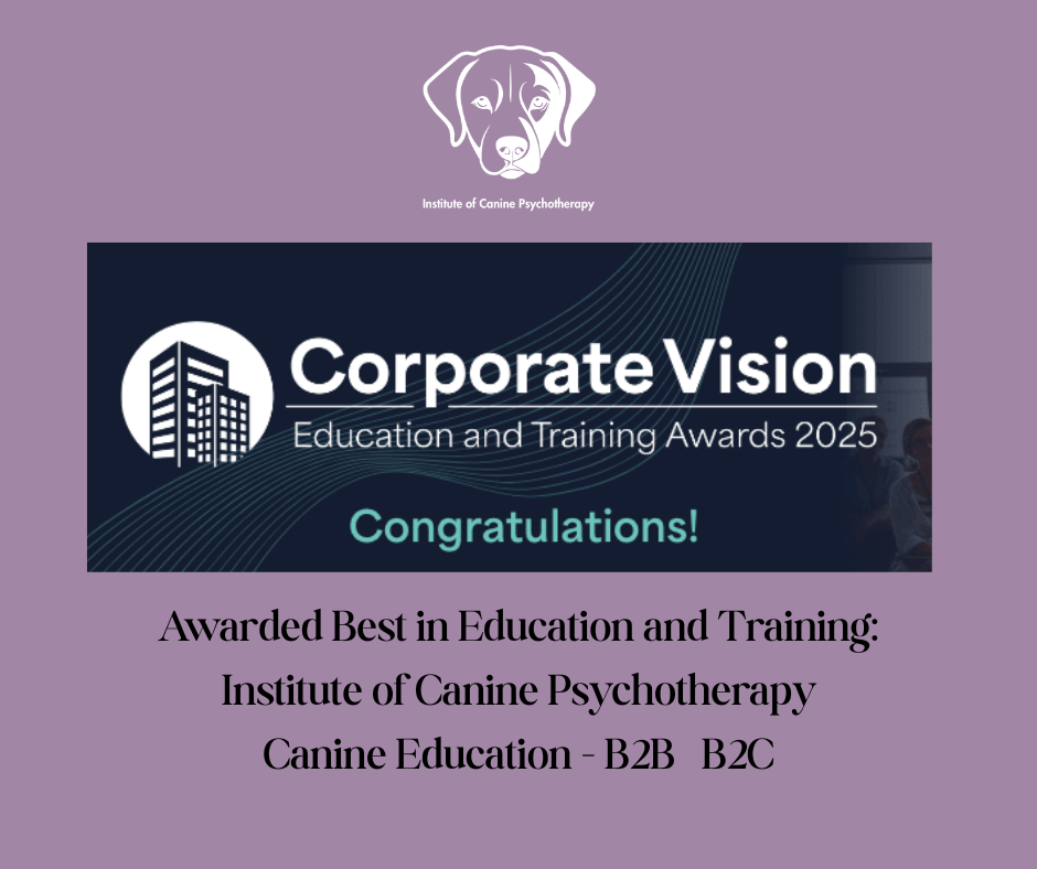 Awarded Best in Education and Training Institute of Canine Psychotherapy.png