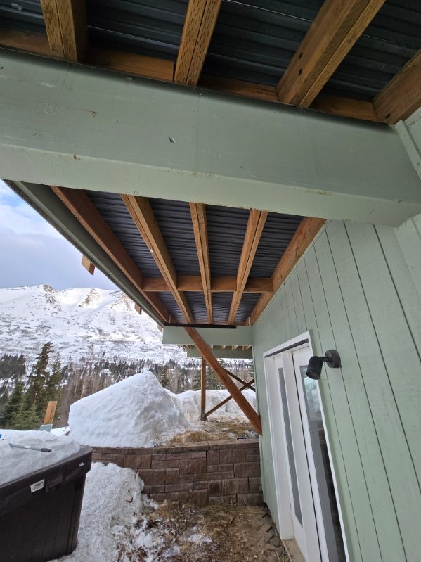 bottom left view of rotting deck renovation in alaska