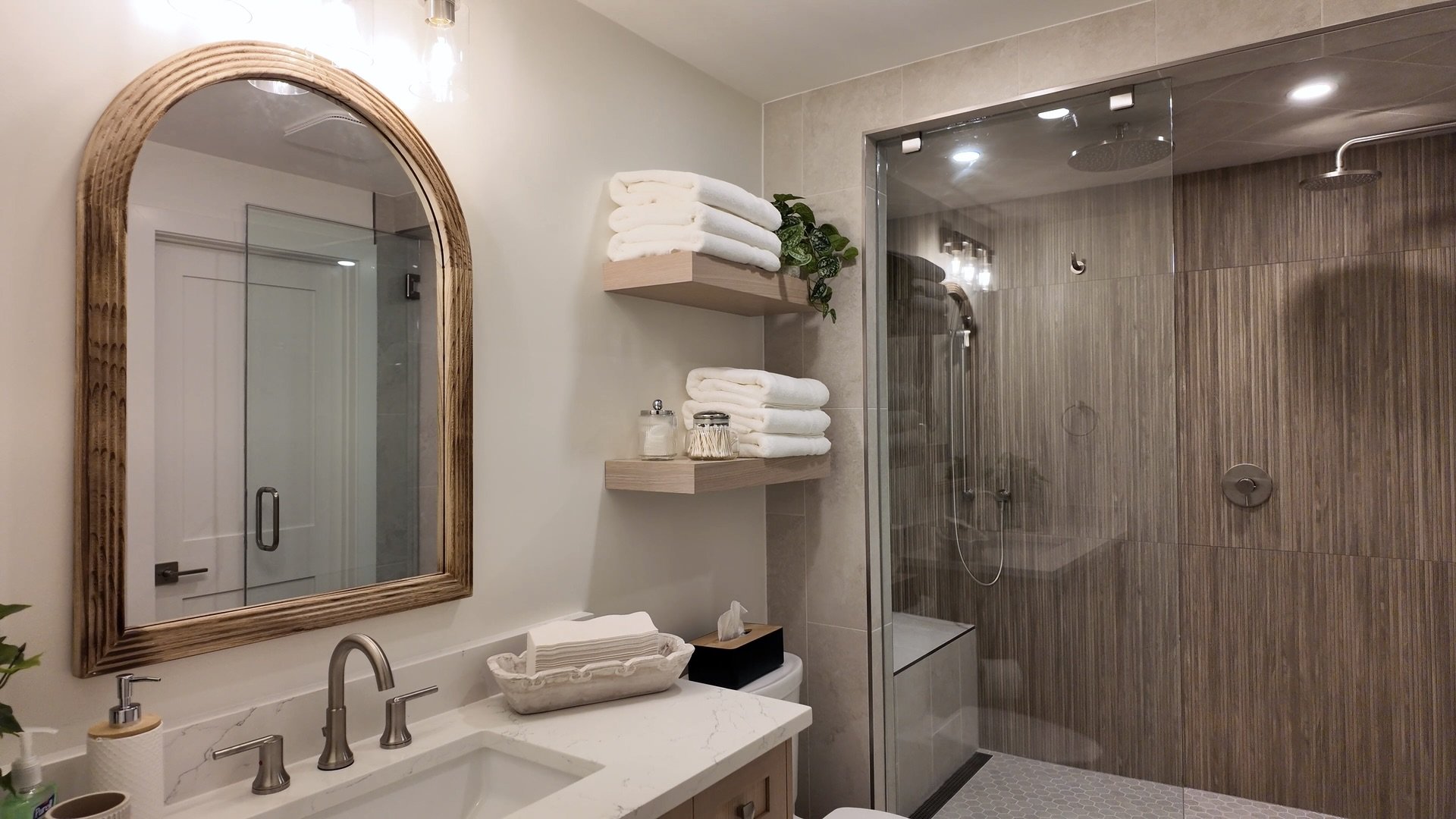 Luxury Basement Renovation in Calgary with Sauna and Spa Shower Cisar construction 