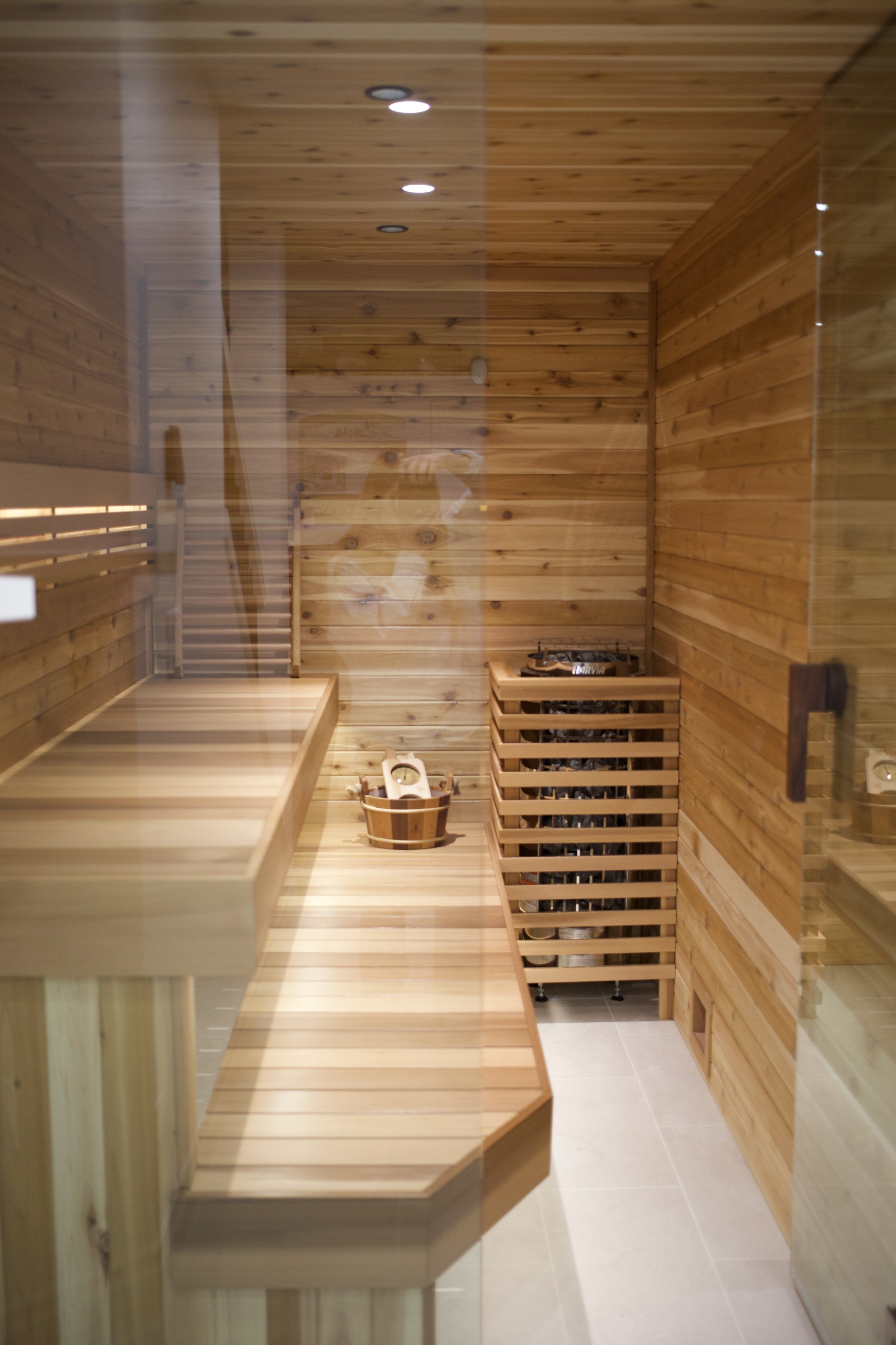 Luxury Basement Renovation in Calgary with Sauna and Spa Shower Cisar construction 