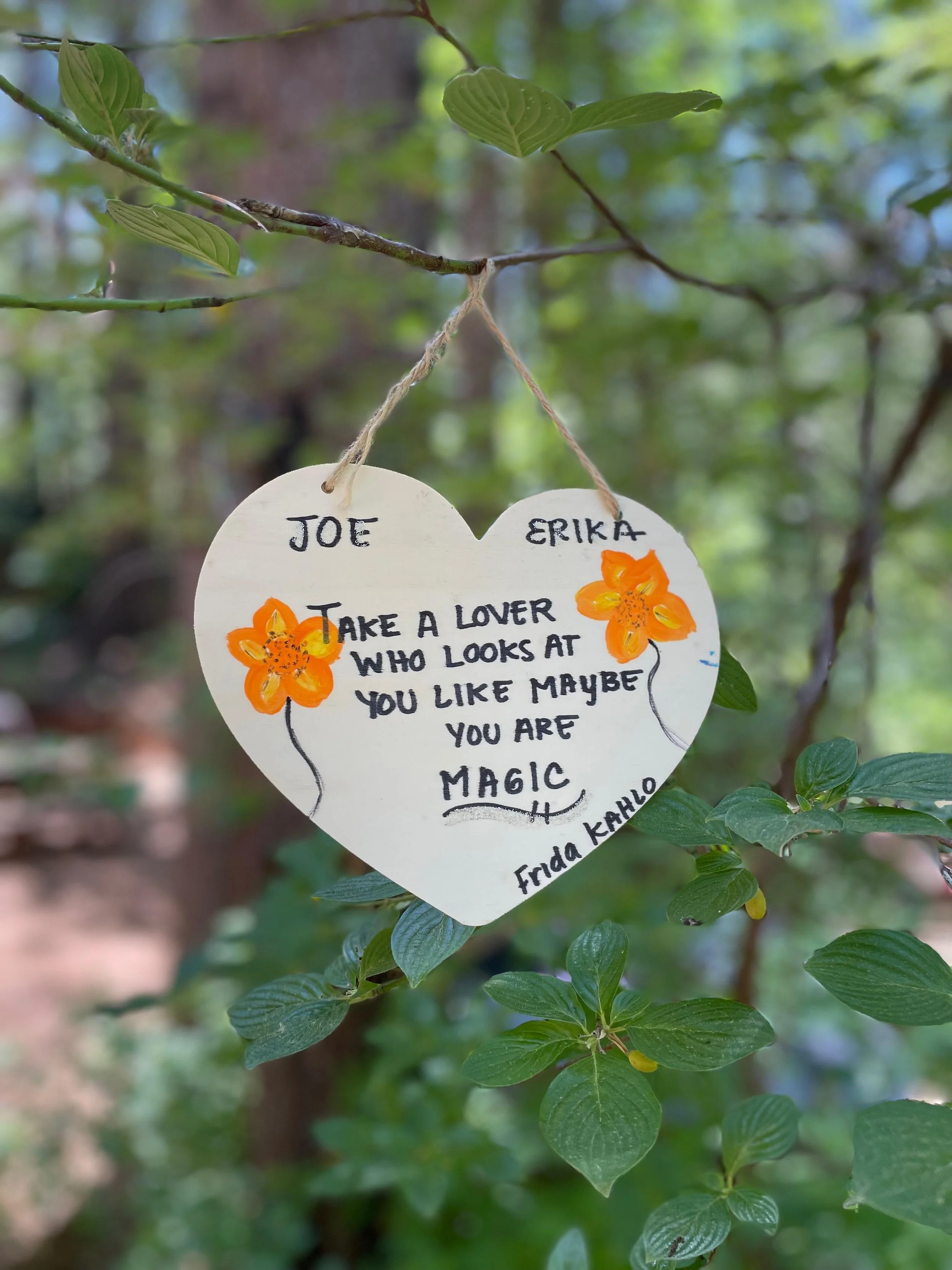 A little piece of art created by one of our guests. 