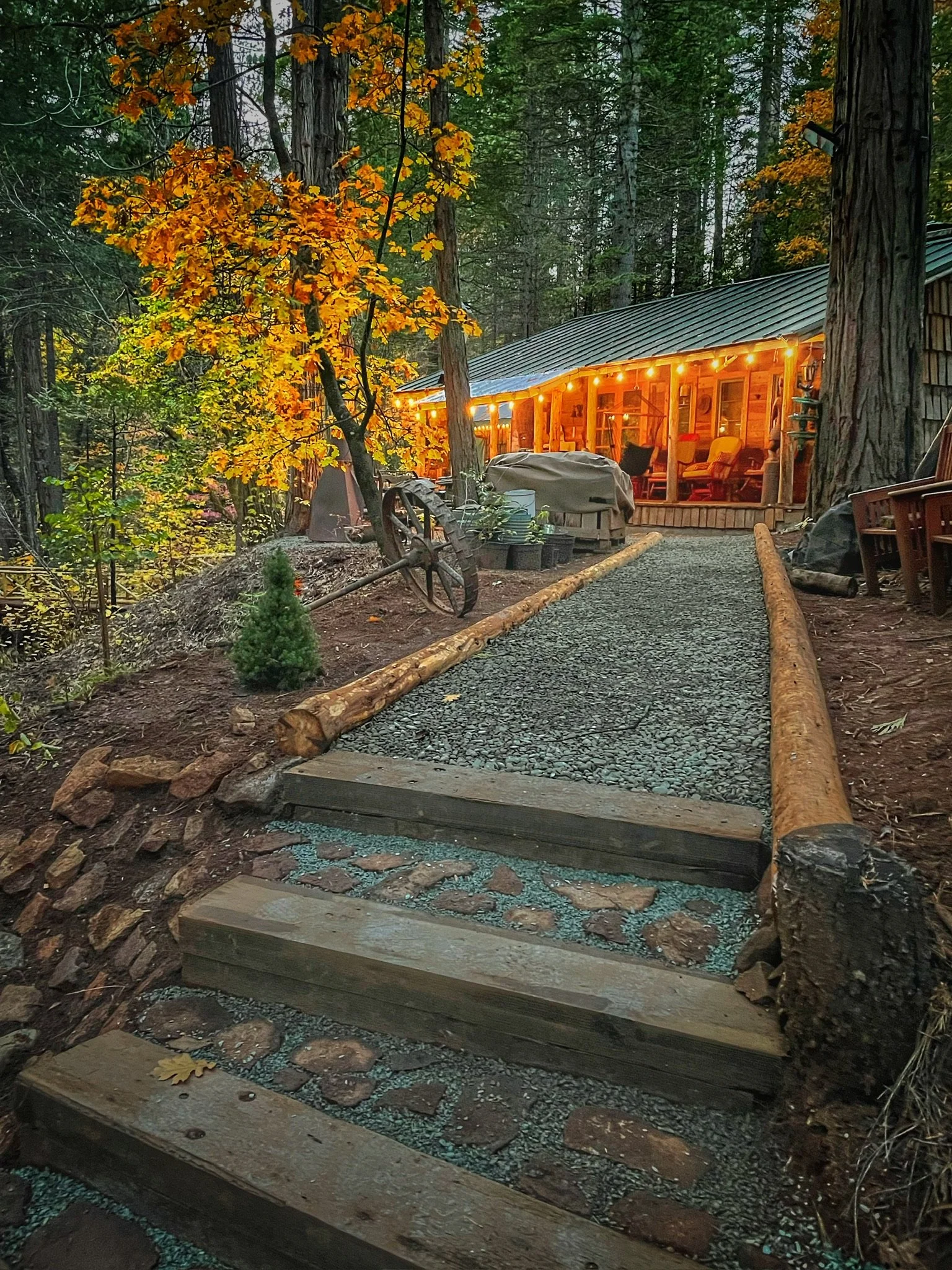 Our Cabin is nestled in the Stanislaus Wilderness overlooking the year round gurgling Love Creek.