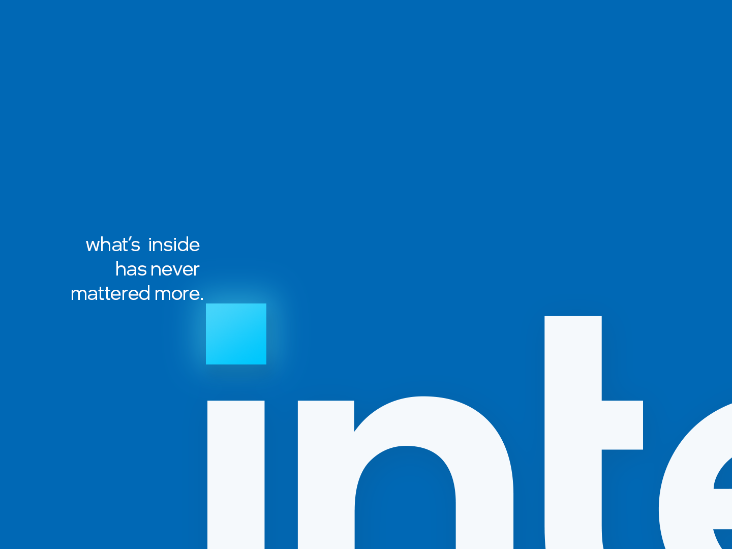 Intel Global Rebrand, wordmark detail