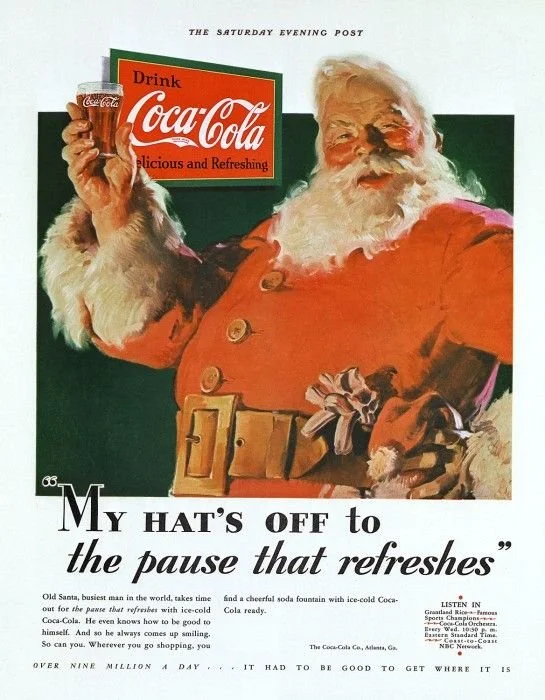 Original 1931 Coca-Cola Santa illustration by Haddon Sundblom