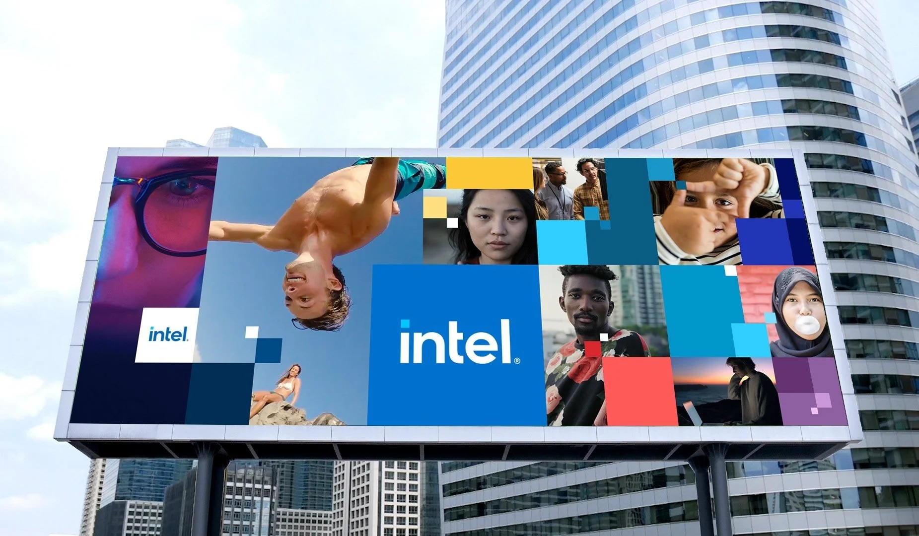 Intel Global Rebrand identity system