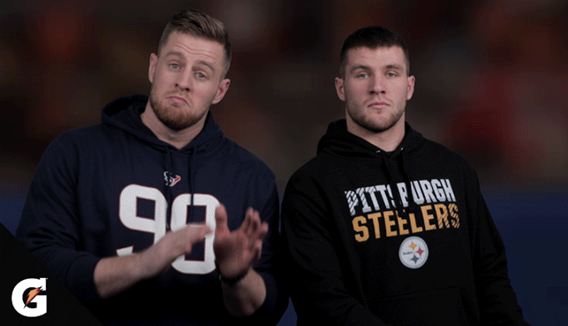 Giforade branded GIF, JJ and TJ Watt, Golf Clap