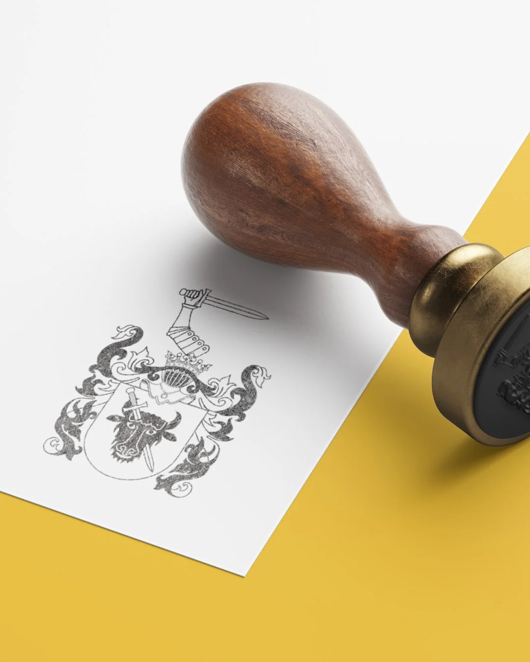 Notary seal and stamp used to authenticate documents