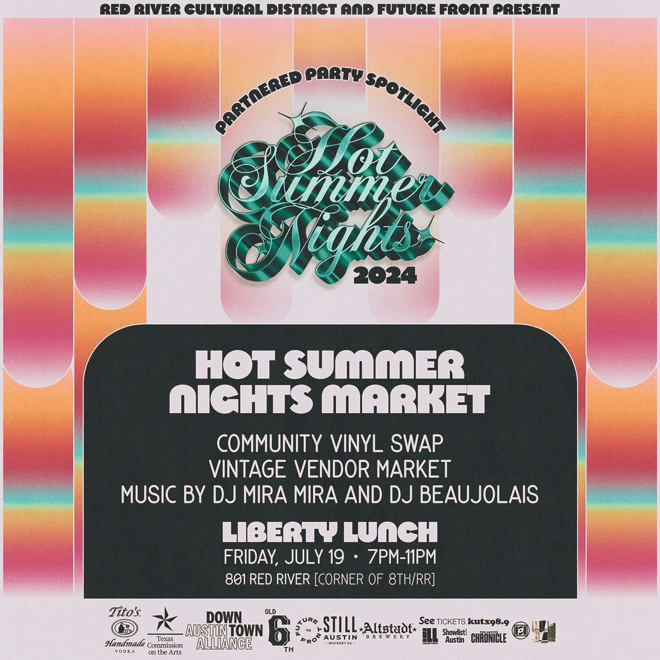 Future Front & Hot Summer Nights vinyl swap @Liberty Lunch