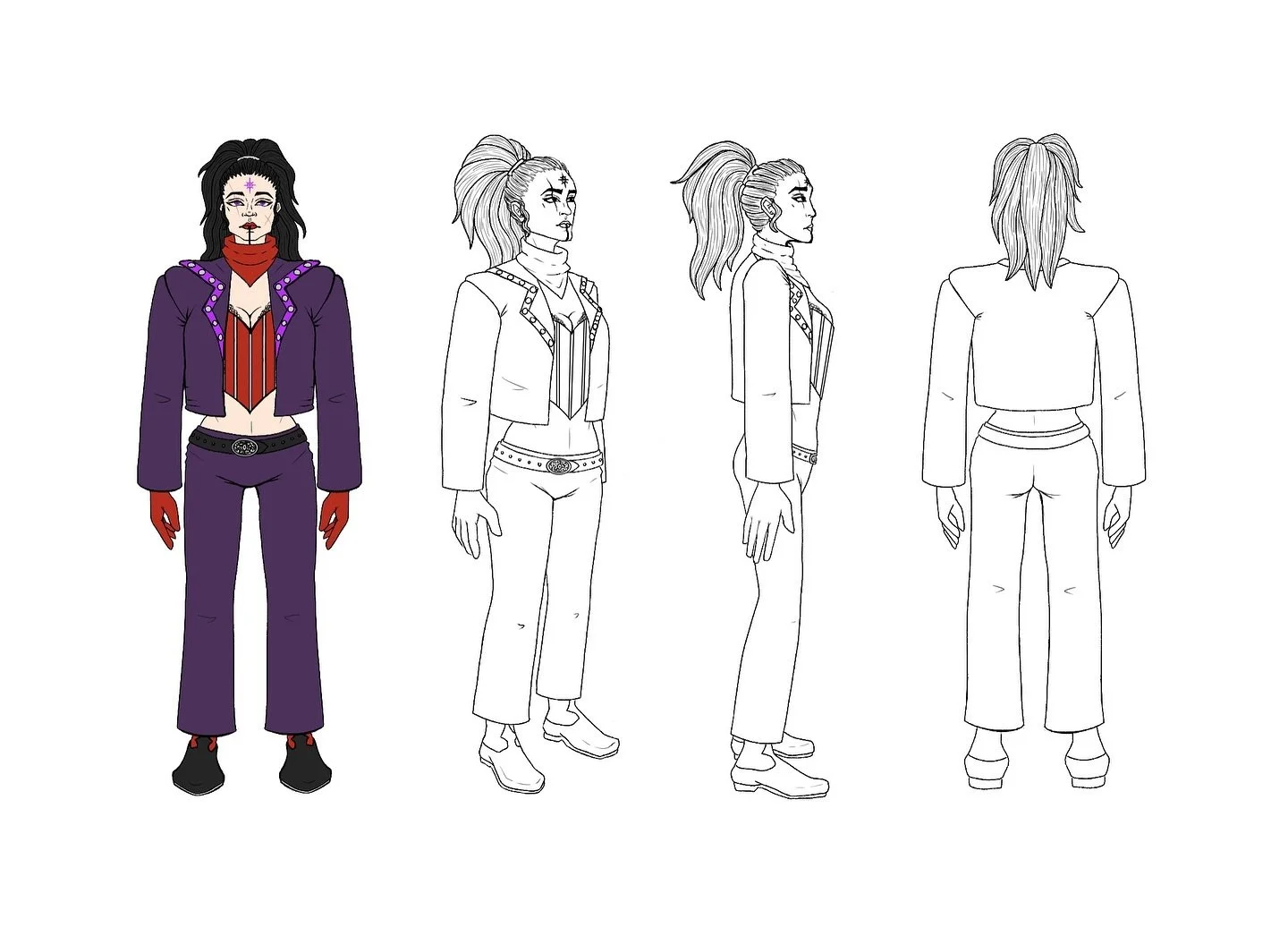 I forgot to post these when I finished them but here&rsquo;s my final from my first and last illustration class, where we had to design a character based on a myth or legend. I decided on Arthurian legends and focused on Morgan le Fay, whose transfor