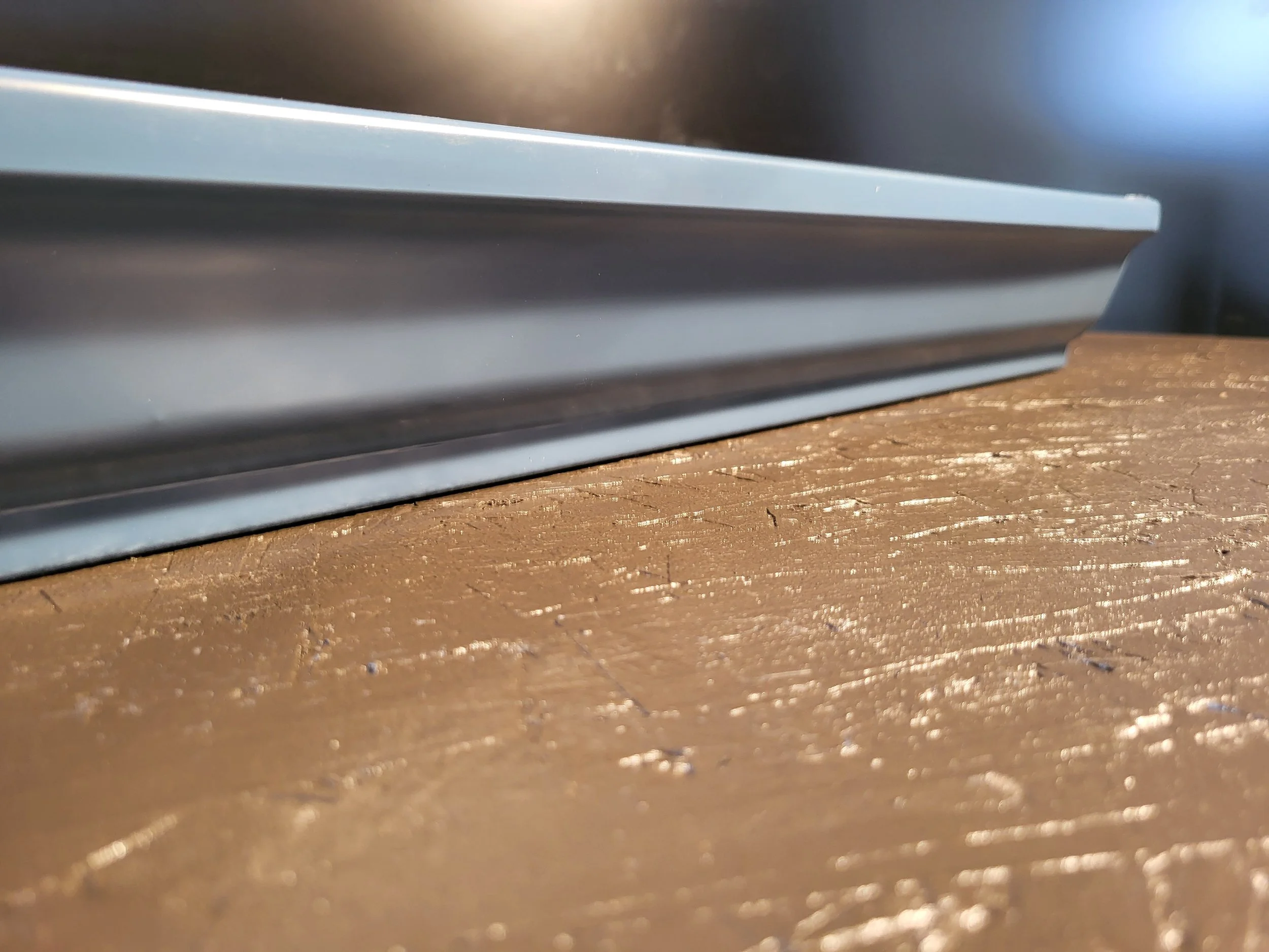 Closeup of a Tahoe Blue gutter