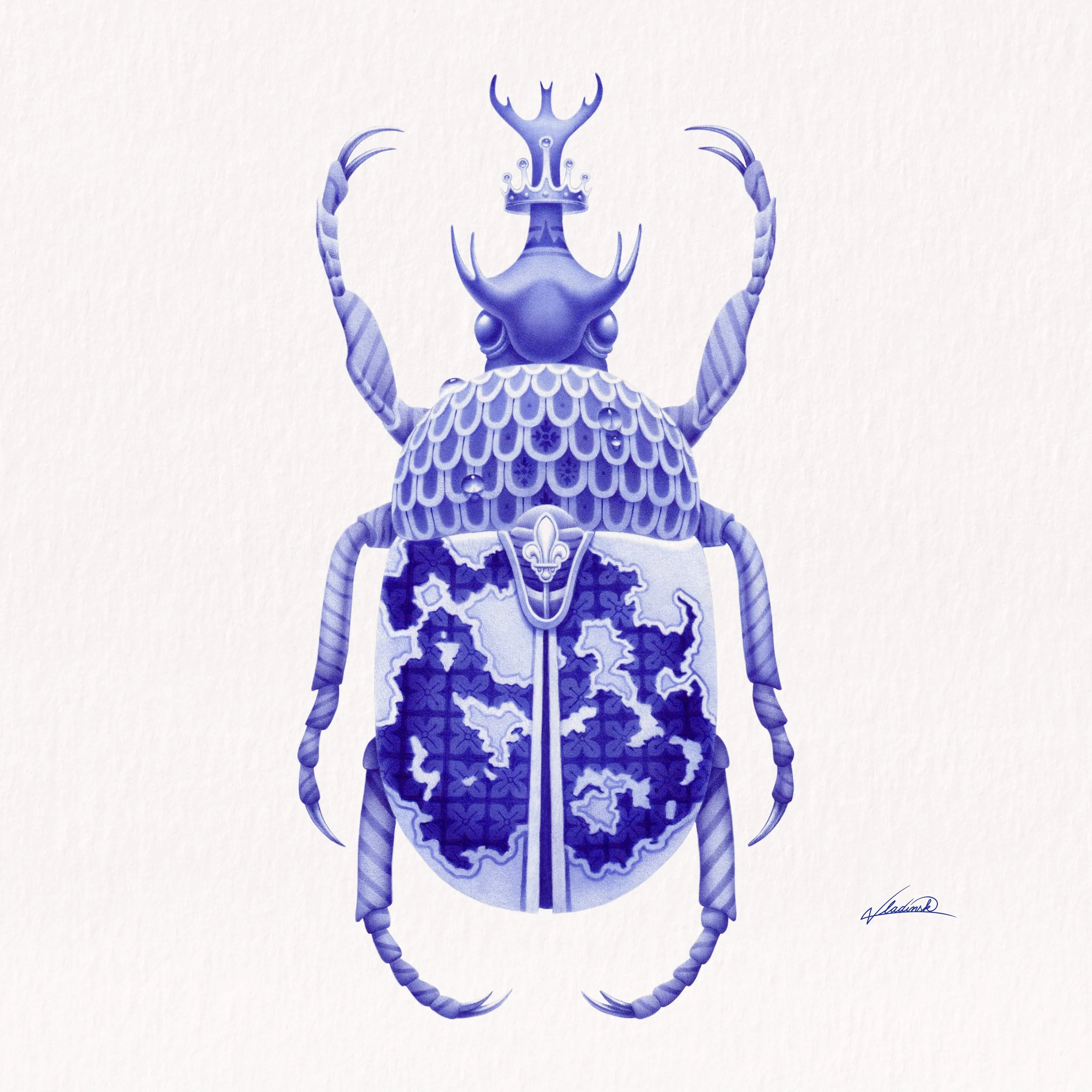 World Beetle — Ballpoint pen on paper 
A4