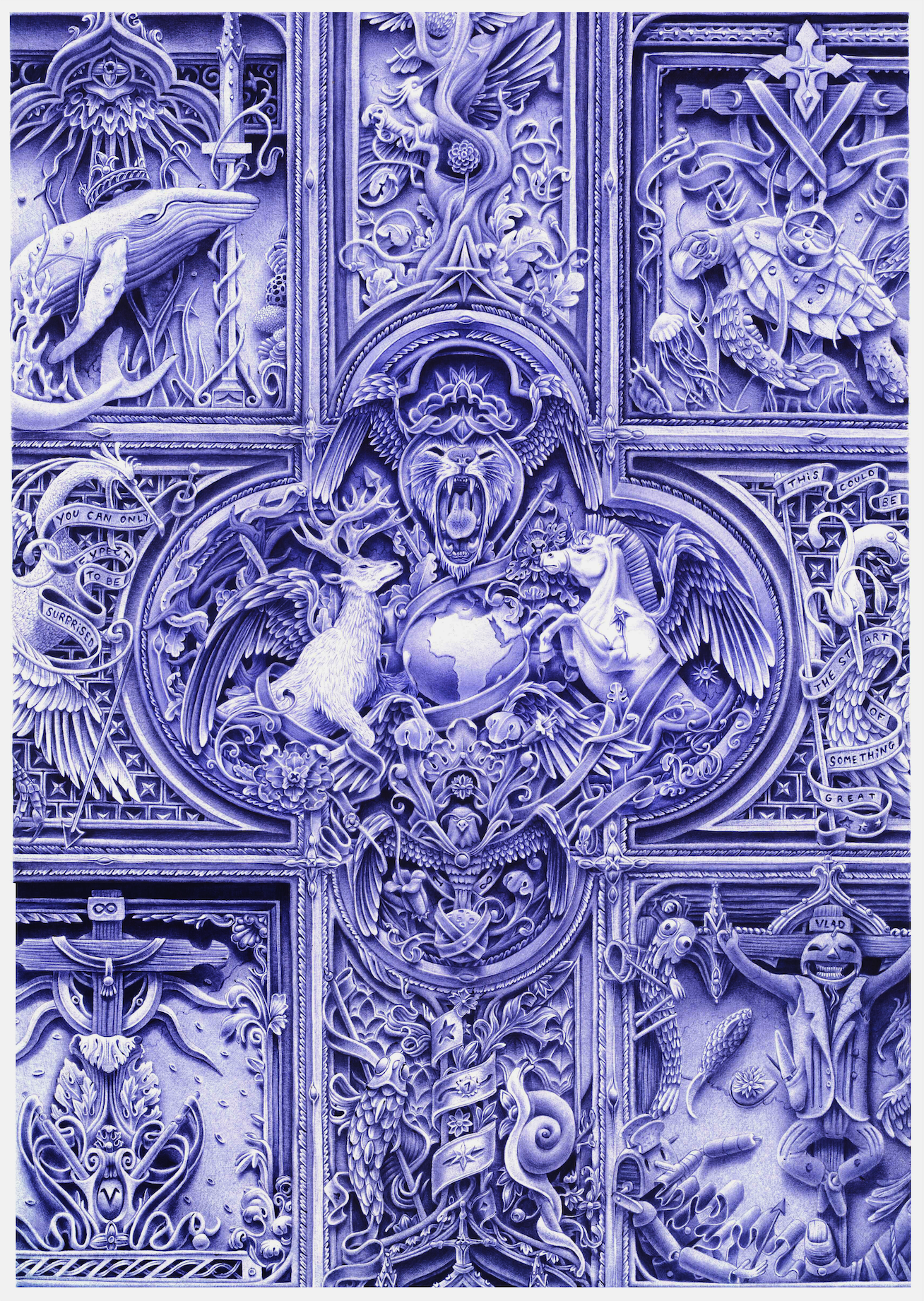Wild Sceenery — Ballpoint pen on paper 
A4