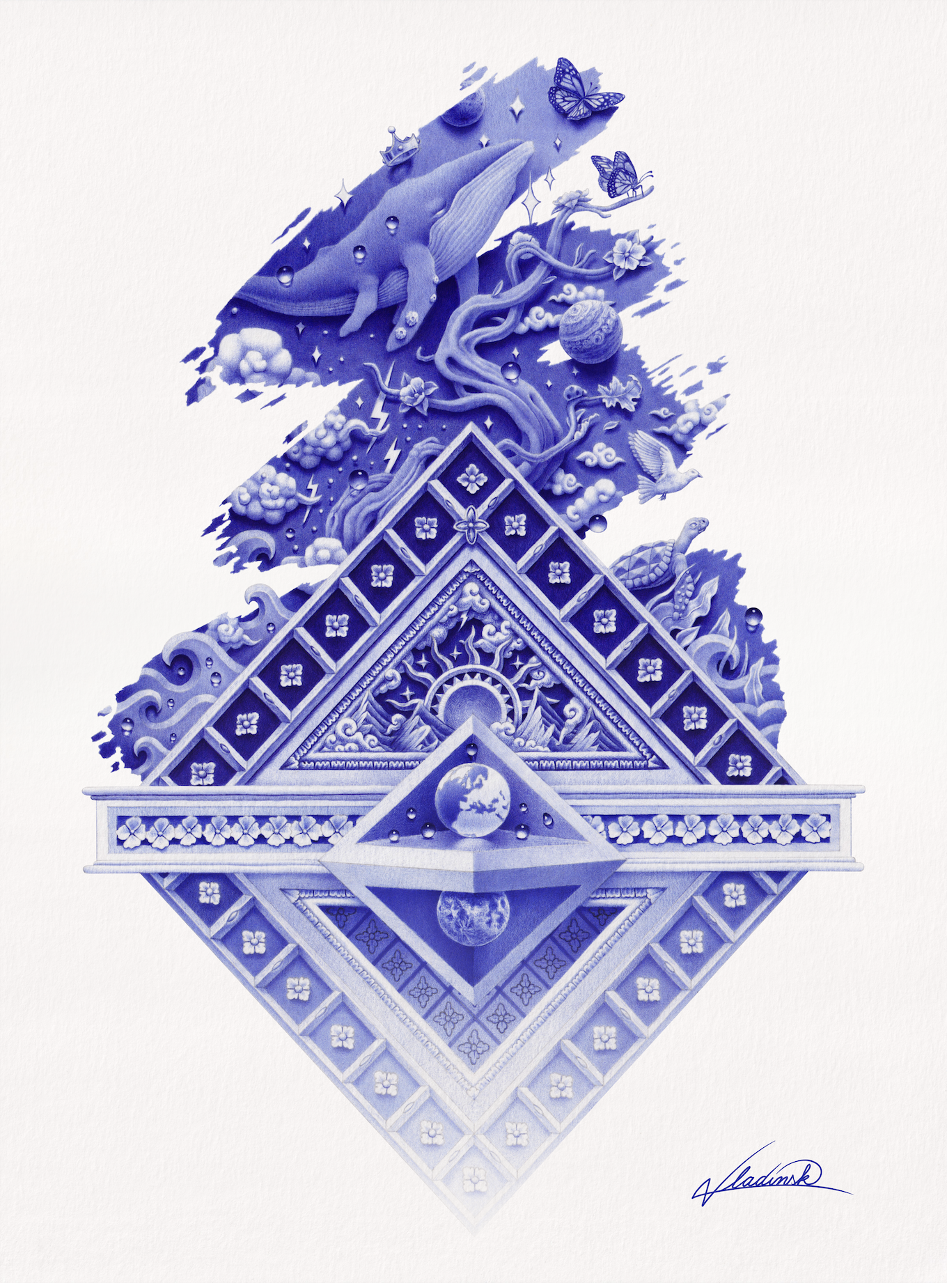 Shades of Nature — Ballpoint pen on paper 
A4
