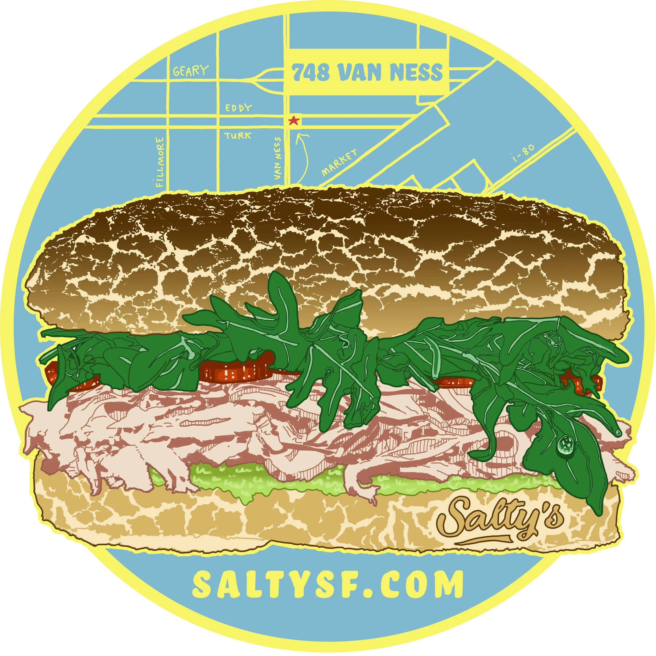 Salty’s Logo, 2023, digital drawing.