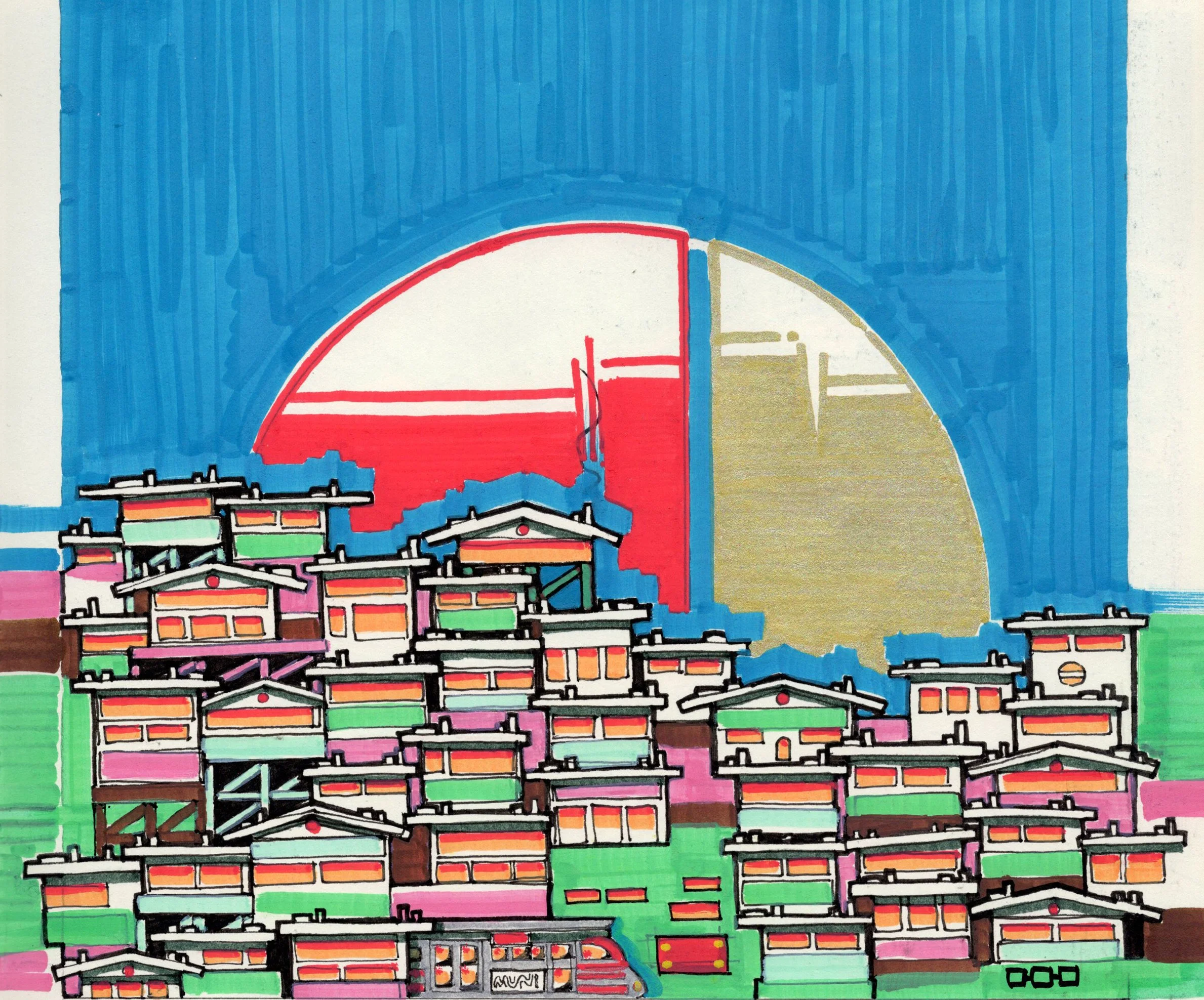 11 January, 2025, ink and acrylic on acid free paper.