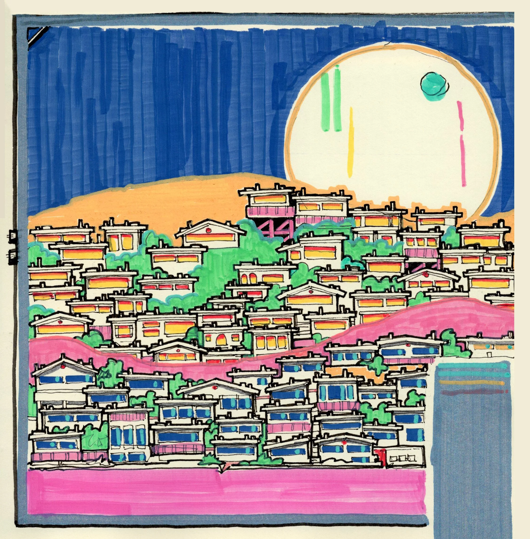 31 January, 2025, ink and acrylic on acid free paper.