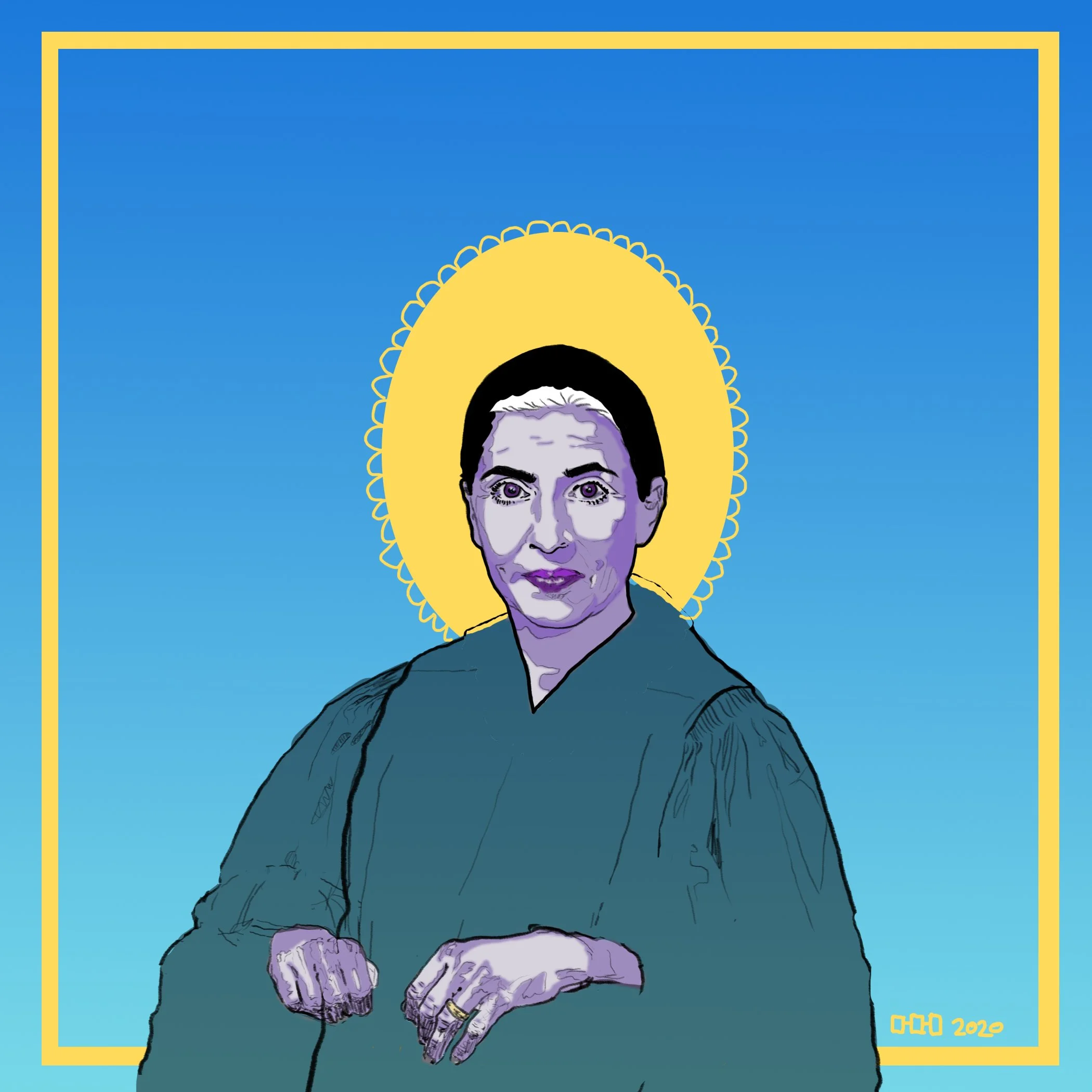 Saint Ruth, 2020, digital drawing.