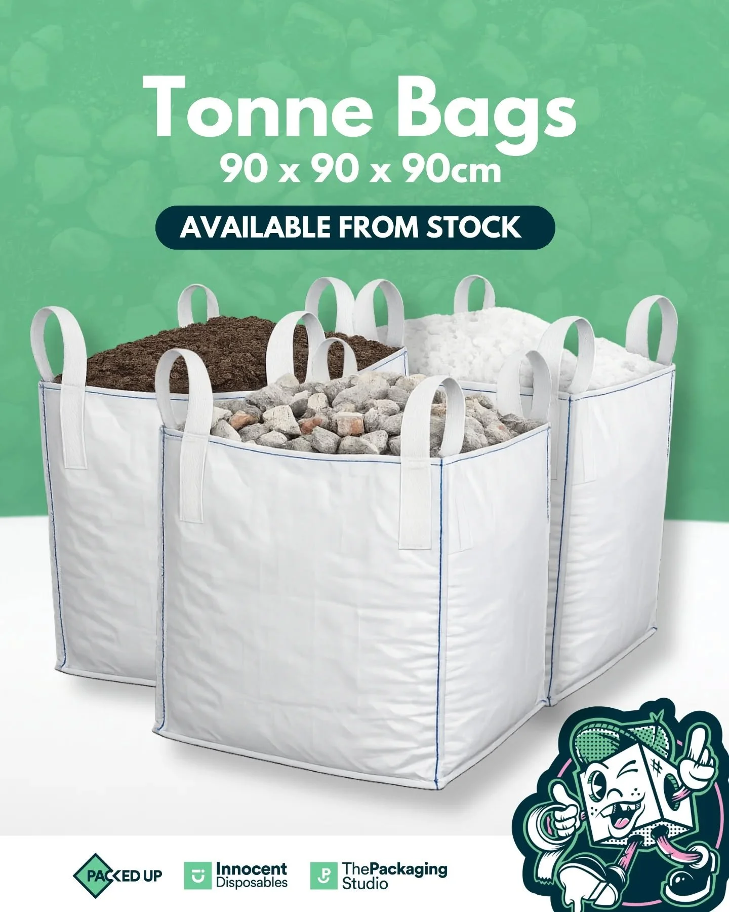 Need to move a heavy load in a hurry? No probs. 💪

We have heavy duty 90x90x90cm tonne bags available from stock, meaning we can offer free local next day delivery! 🤩

We also stock a huge range of heavy duty bags, sacks and liners.

Contact us tod