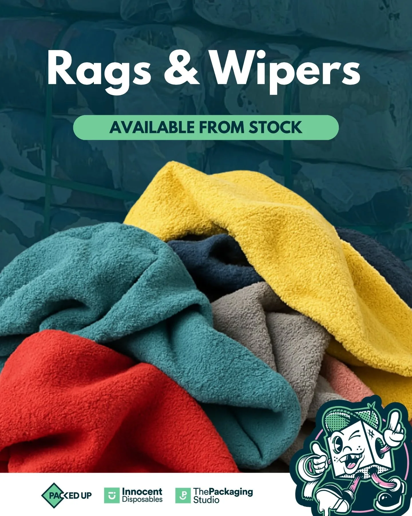Rags and wipers available when you need them most! 🙌

We hold a variety of rags and cloths in stock, allowing us to offer free, local next day delivery!

Not local? No problem! Dispatched the same day, we offer fast and reliable delivery across the 