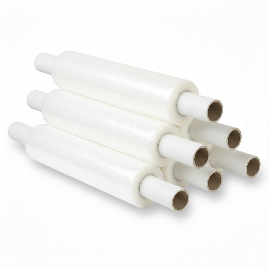 Box Of 6 Clear Pallet Wrap Rolls (400mm x 15mu Extended Cores)