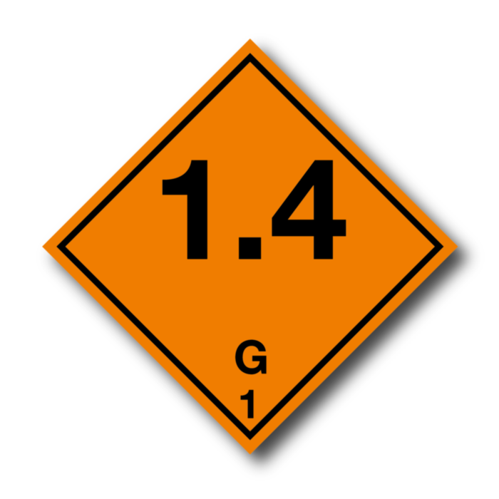 Dangerous Goods Placard Explosive 1.3 – 250mm x 250mm (L1.3)