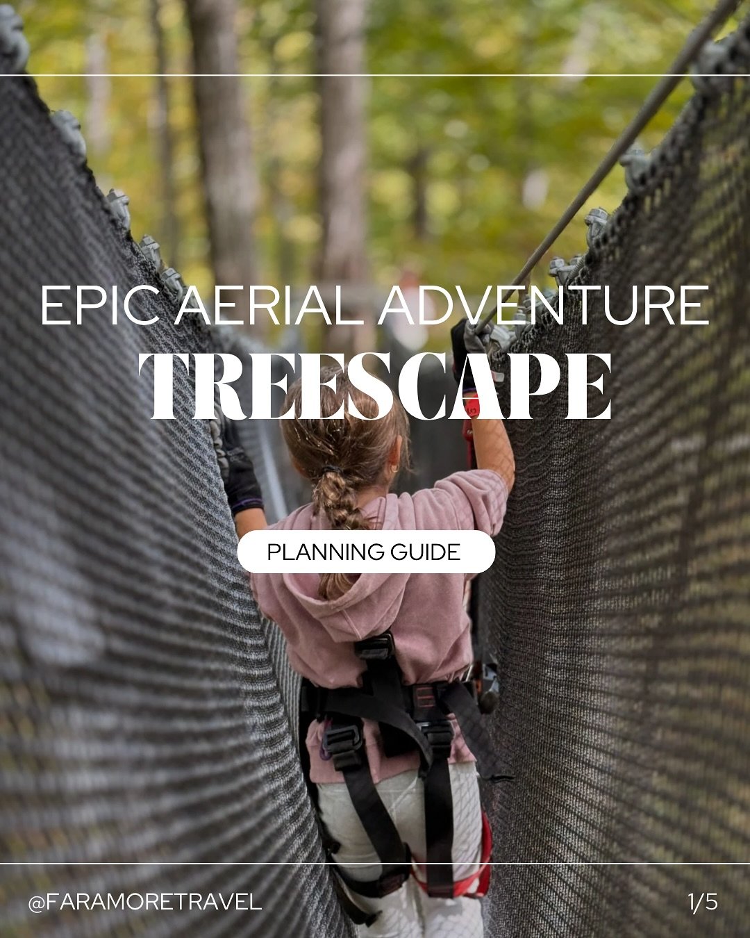 🧗&zwj;♂️ Visit @treescapeadventurepark before the season ends on November 23rd!

A TreEscape Summary:
- 10 aerial ropes courses
- 5 different levels of difficulty
- Courses contain tunnels, zip lines, and more
- Open Sat-Sun and holidays 11-3 until 