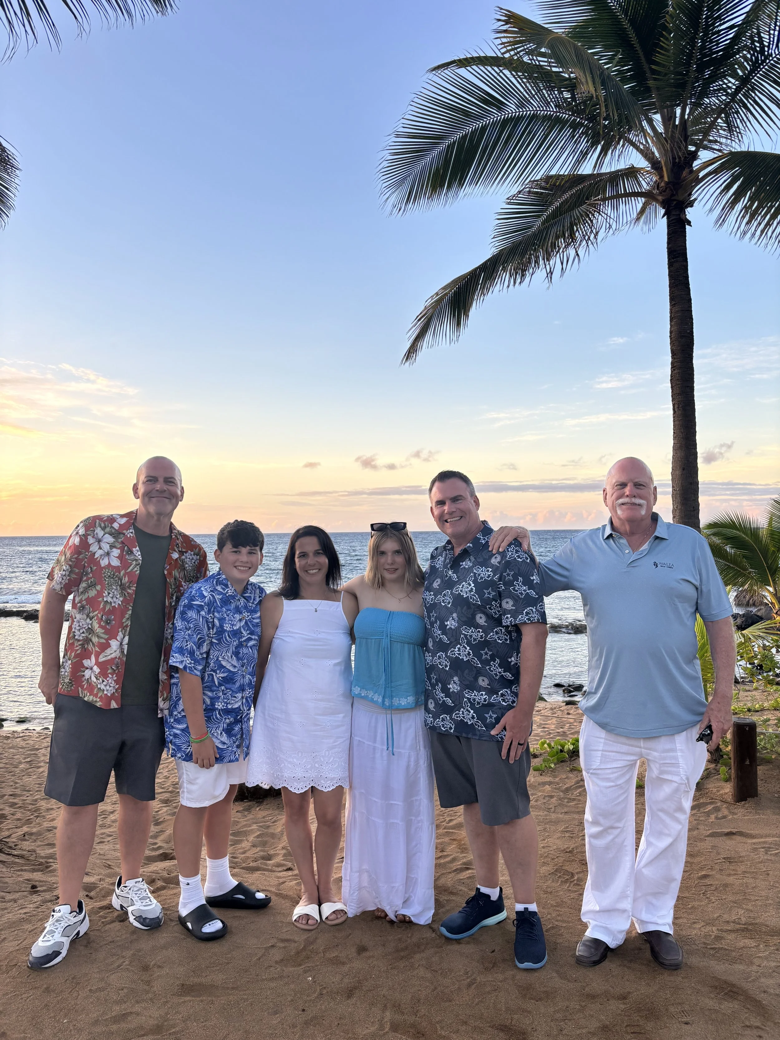 Family photo in Hawaii.