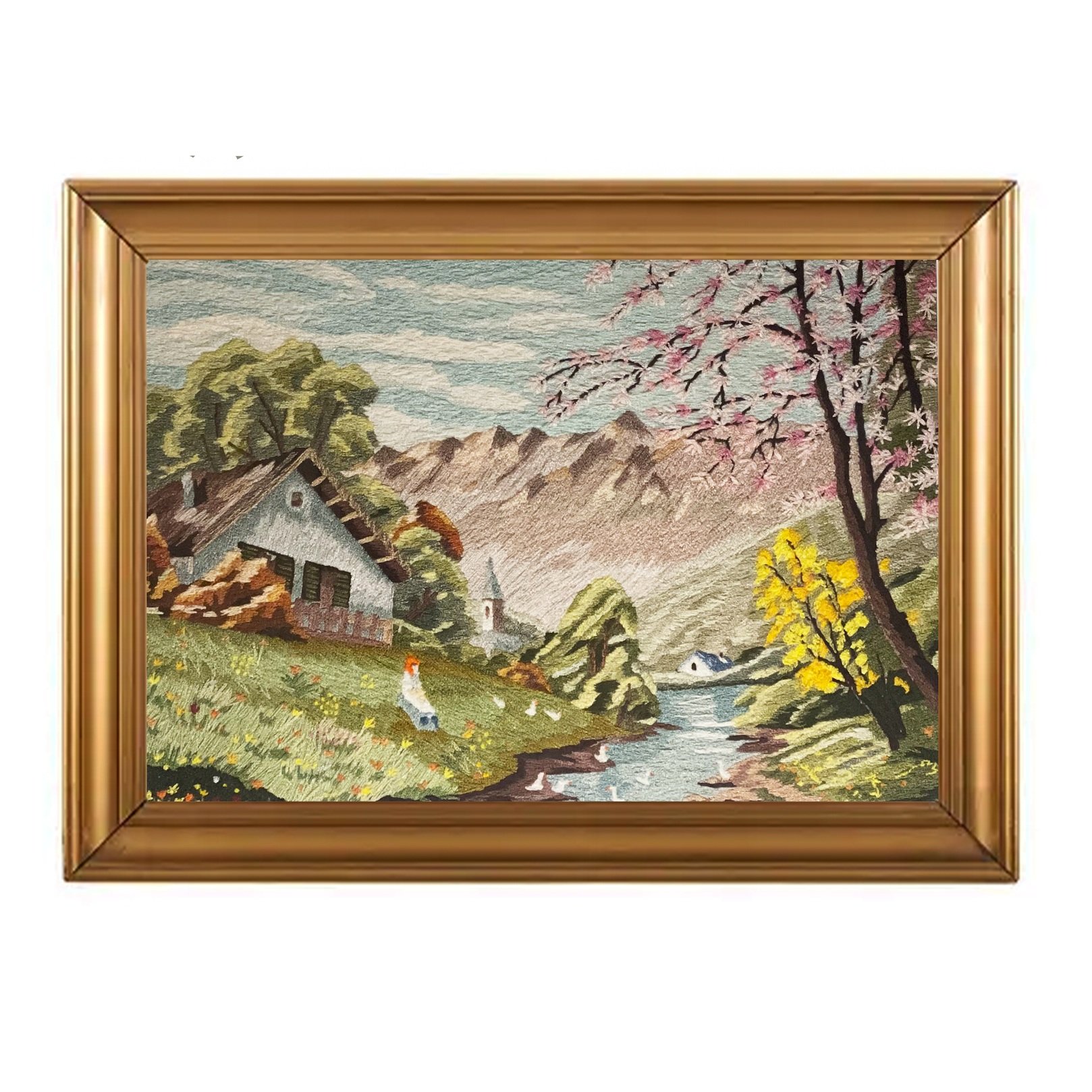 River St. Jo. Embroidery on Canvas. 2014.