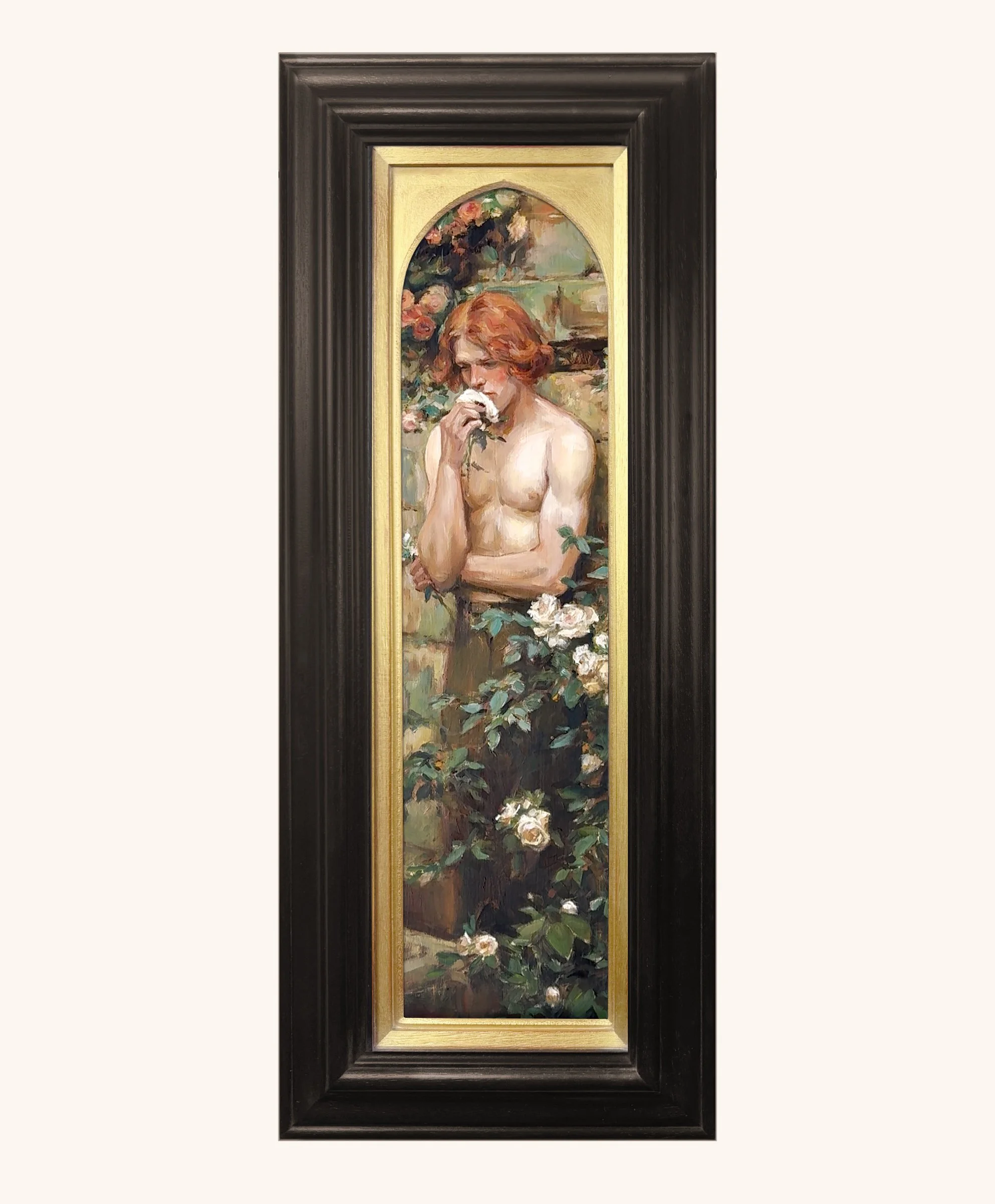 The Poet,  2026.  Oil on panel.  Framed size: 75(h) x 30(w) cm.  Price on request