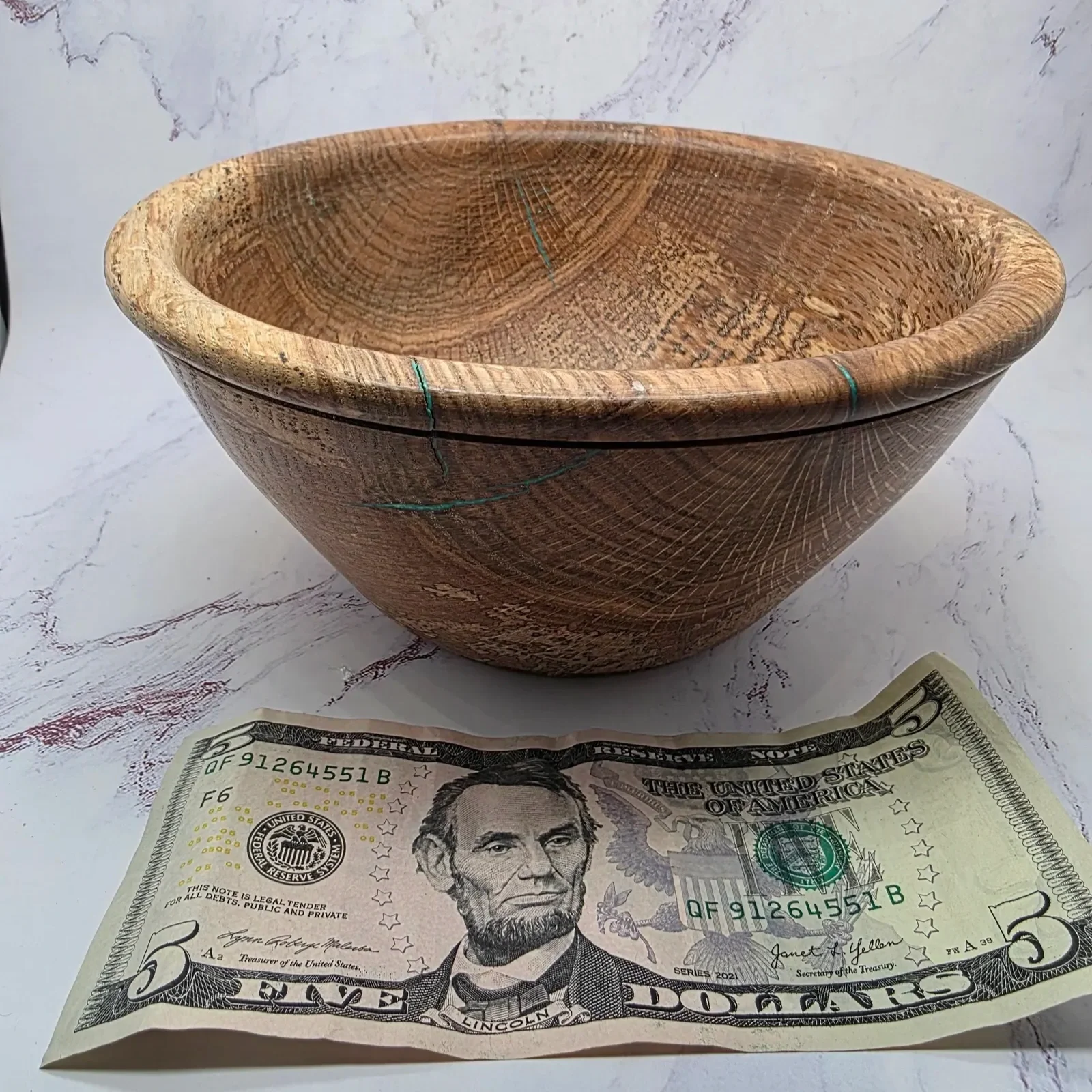 Spalted Oak Rimmed Bowl