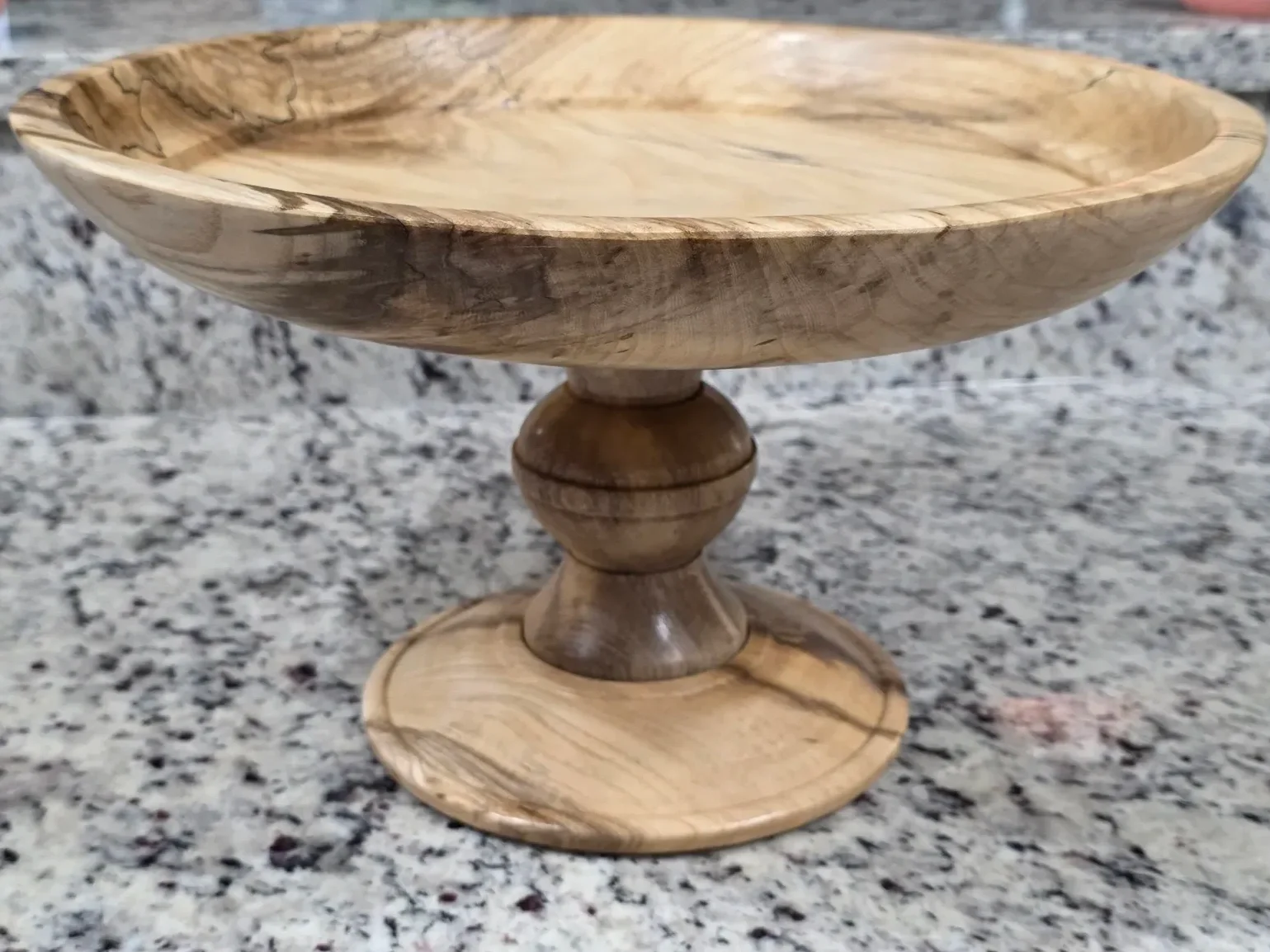 Hackberry Pedestal Cake Stand with Pecan Pedestal
