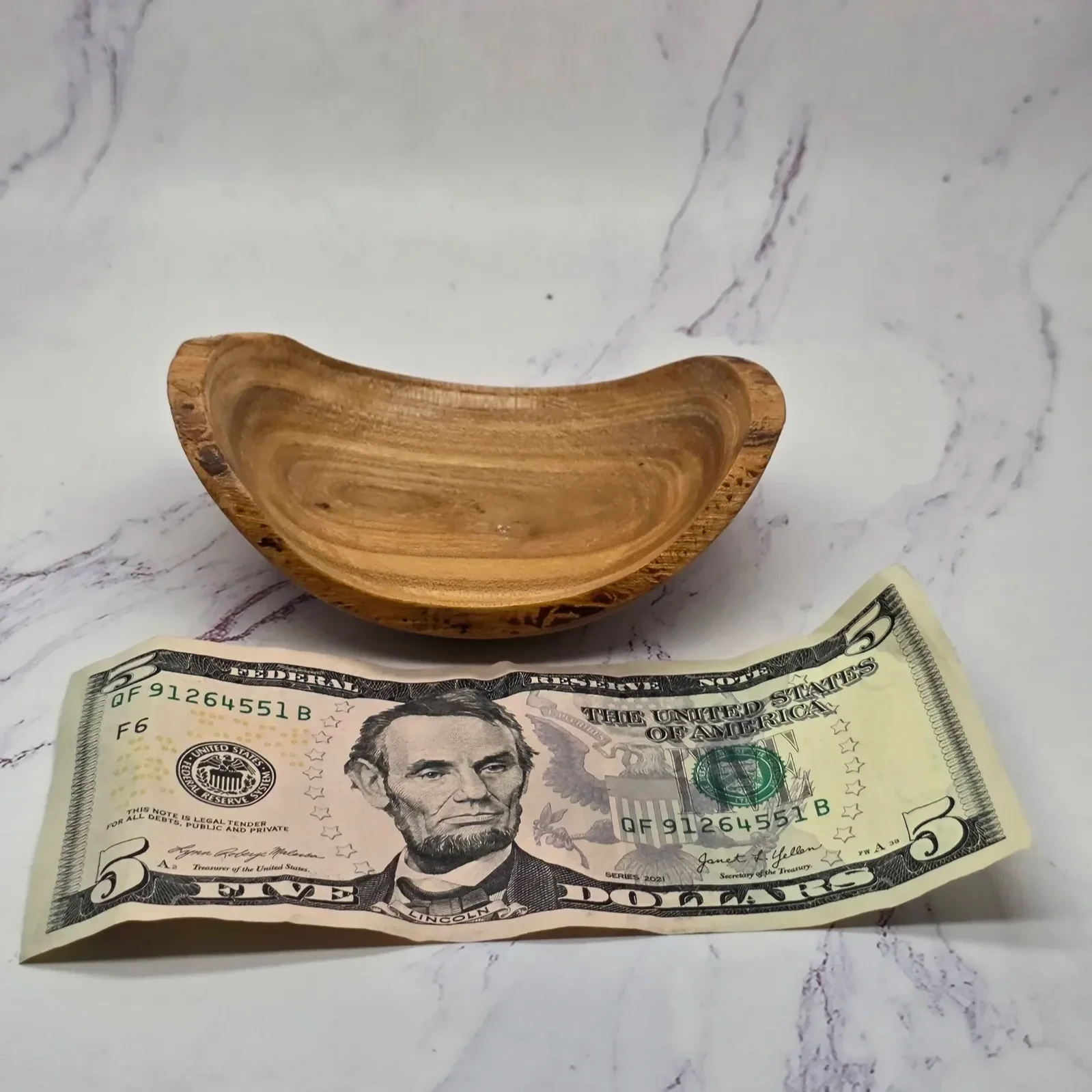 Natural Edge Applewood Bowl