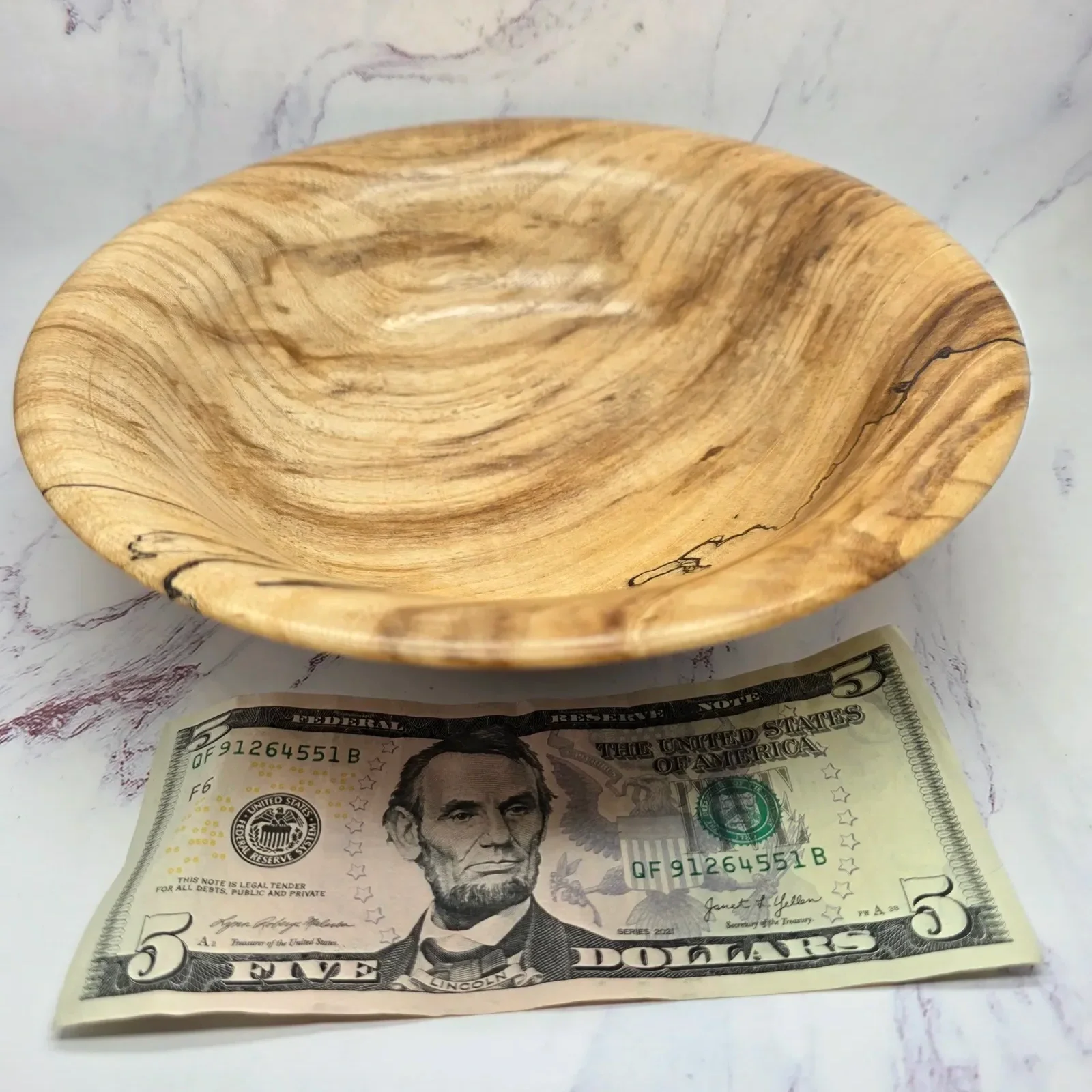 Hackberry Bowl w/Black Epoxy Filler