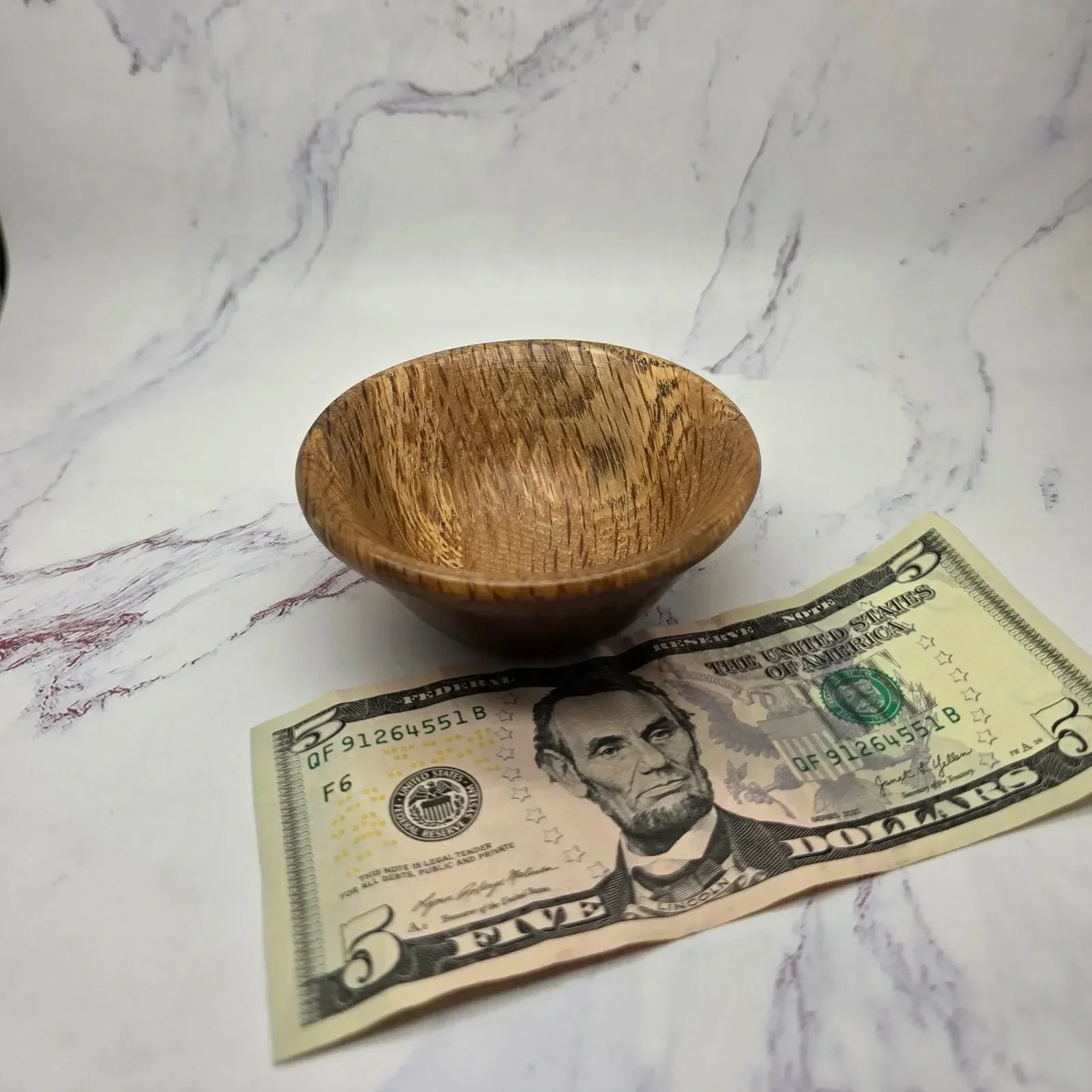 Small Oak Change Bowl