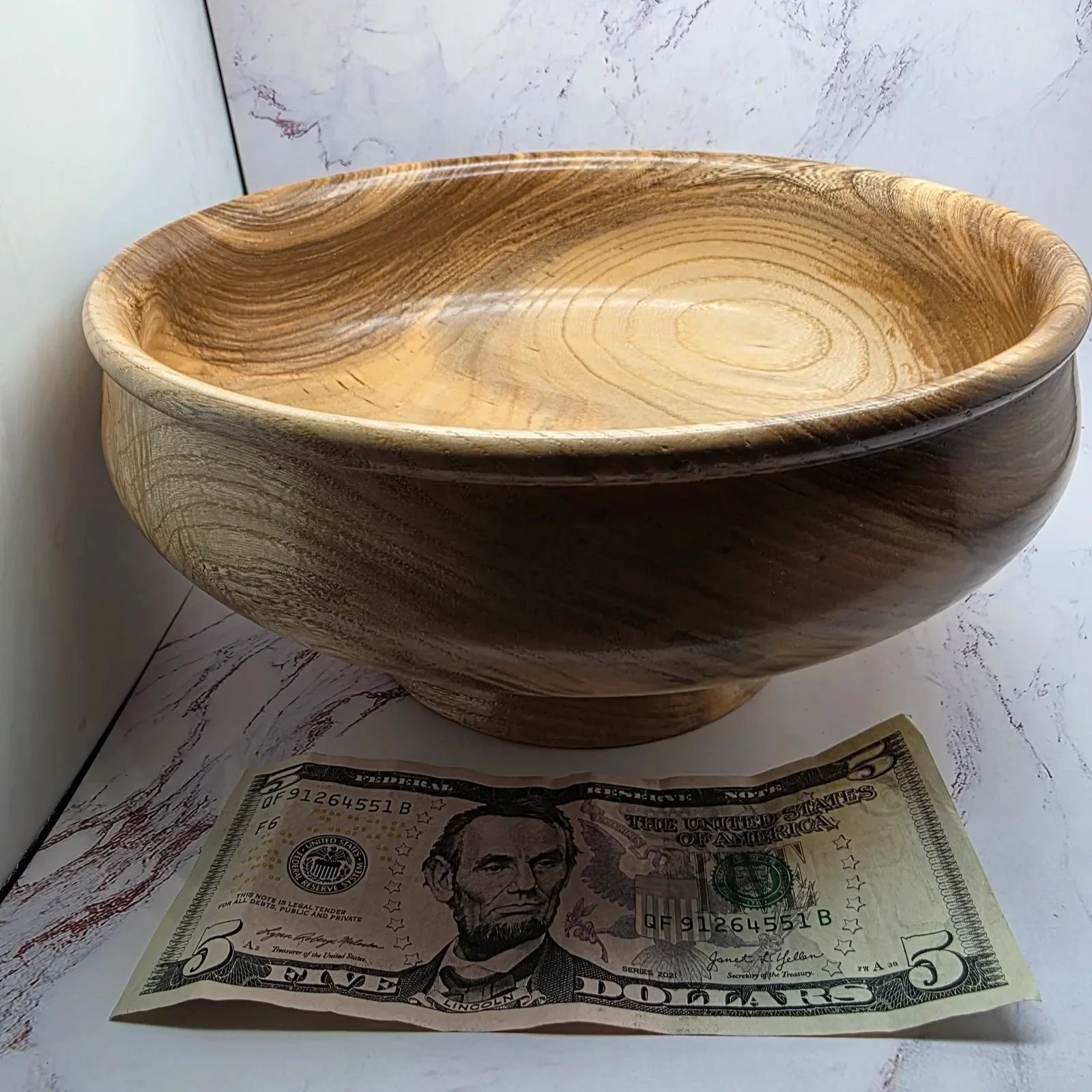 Hackberry Fruit Bowl on Pedestal