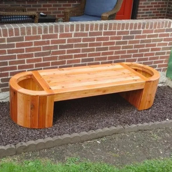 Cedar Planter Bench