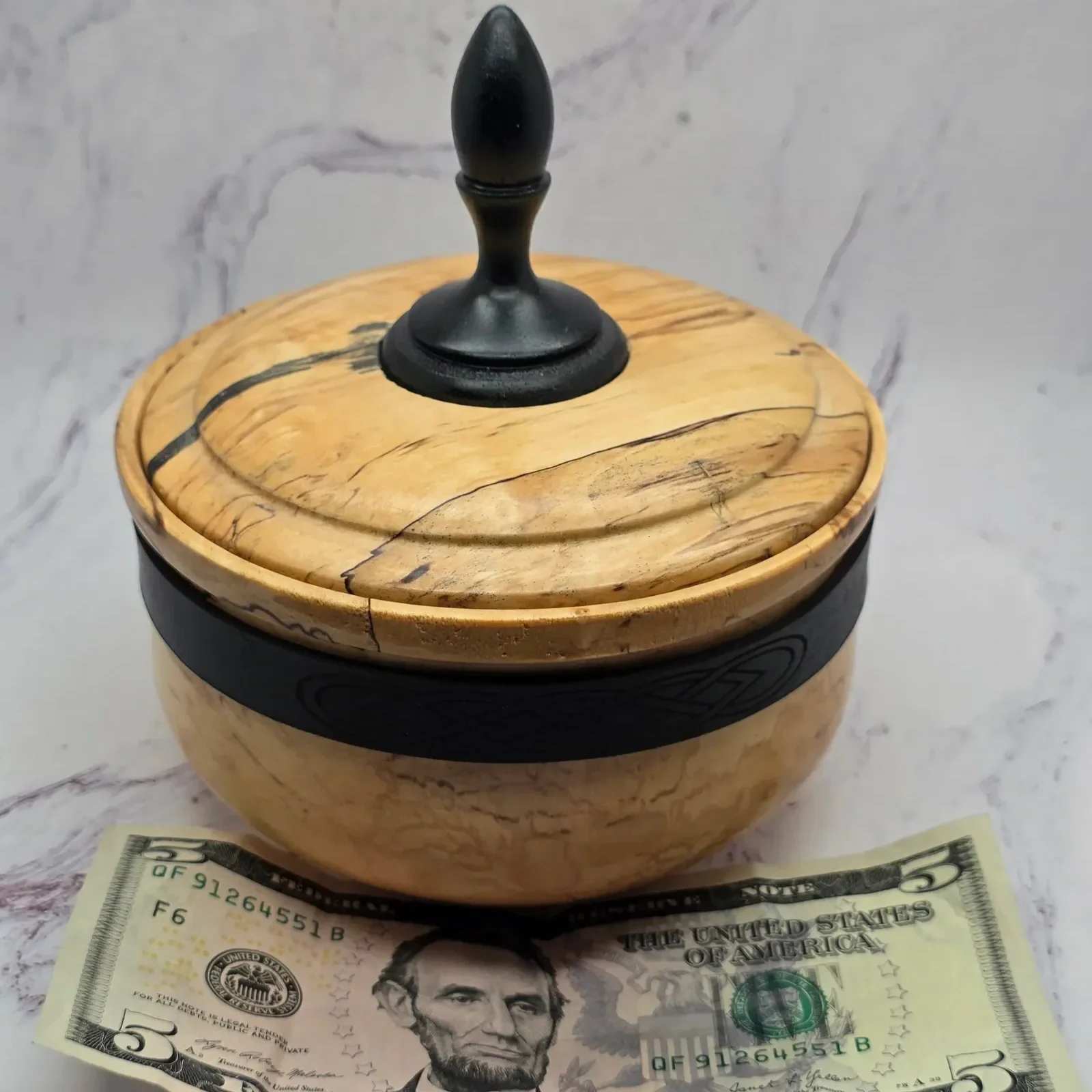 Spalted Maple Lidded Jewelry Box