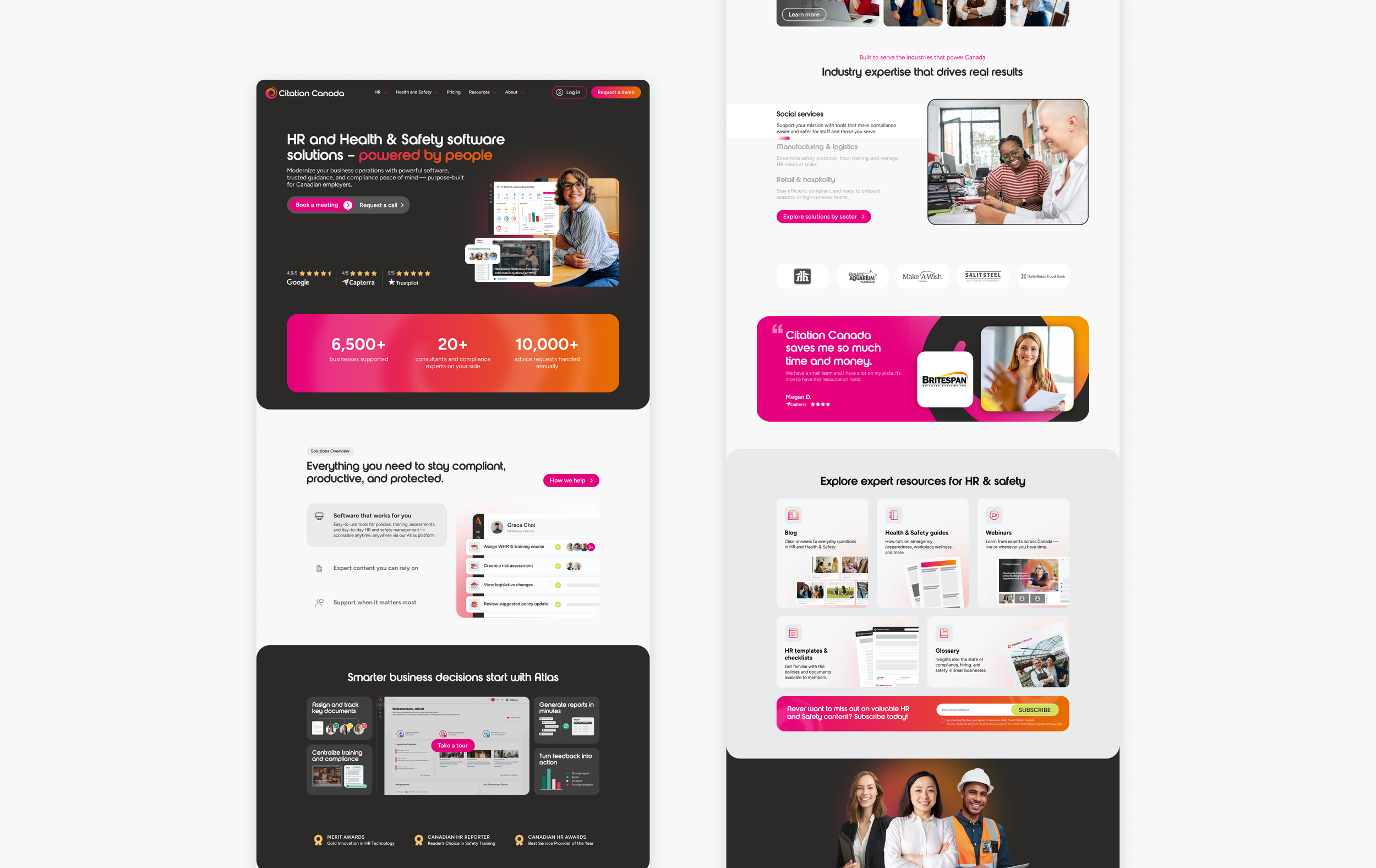 Homepage web design