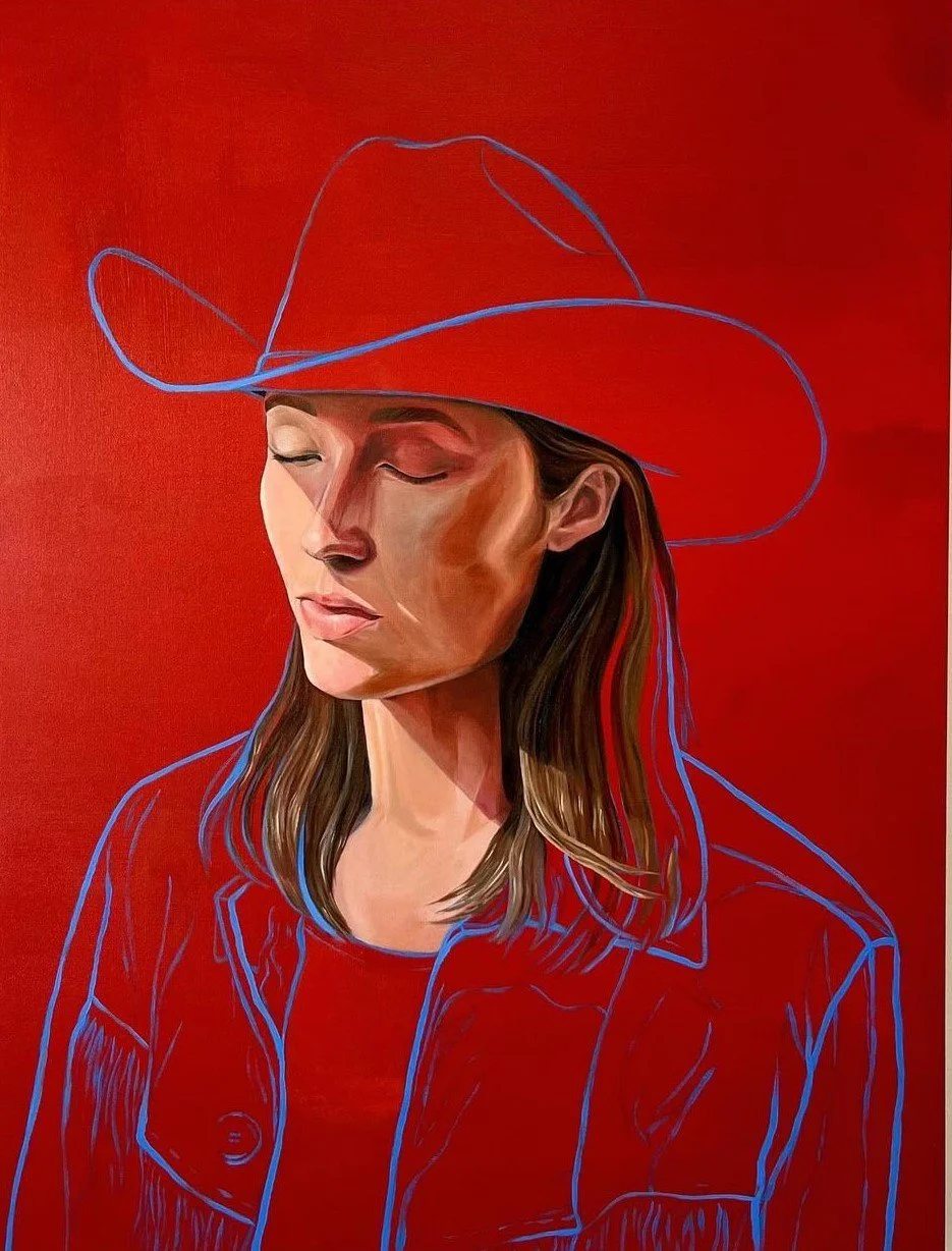 Cadmium Cowgirl,
36" x 48",
Oil on Canvas,
2024