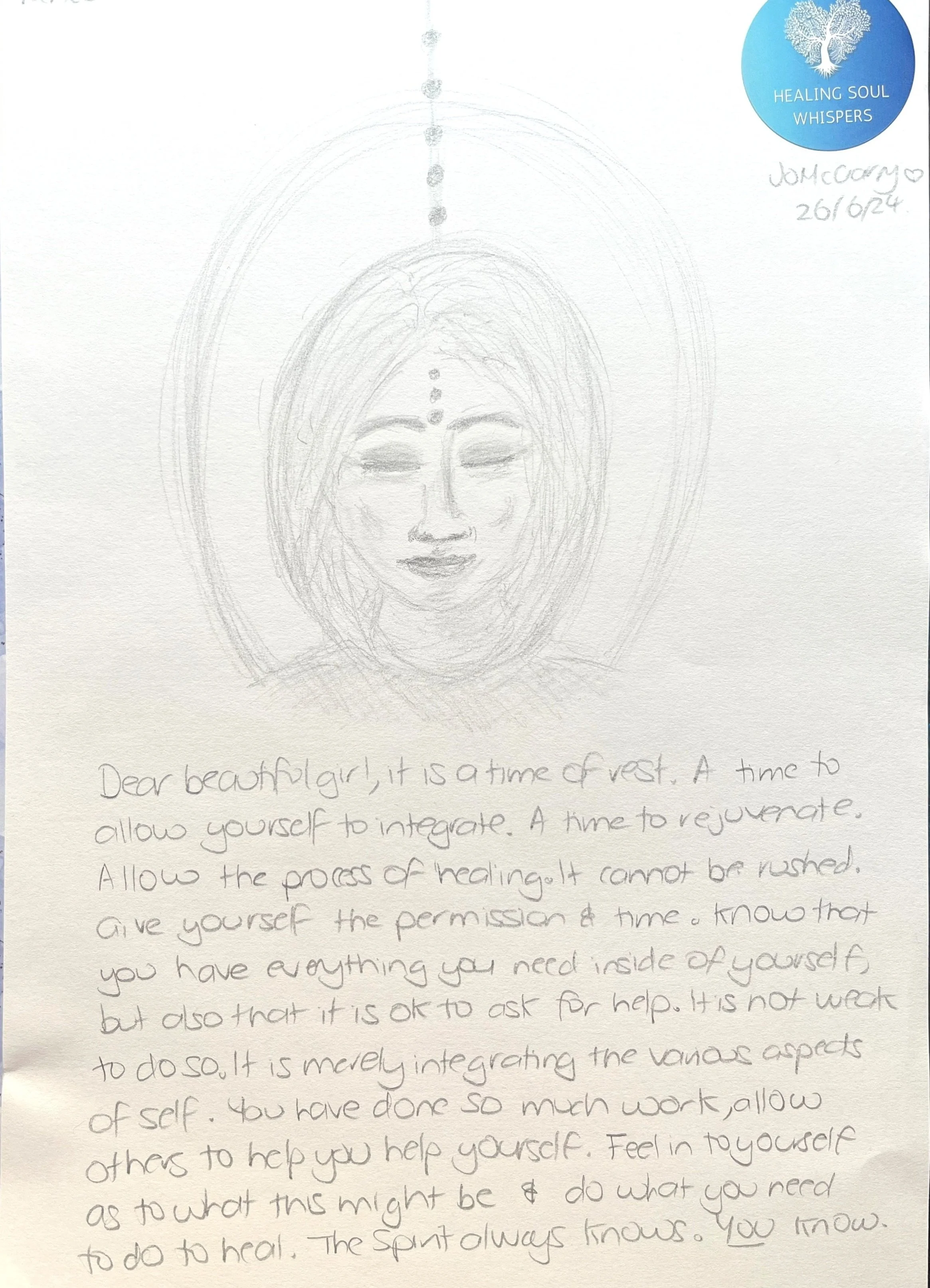 Spirit Guided pencil drawing Melbourne