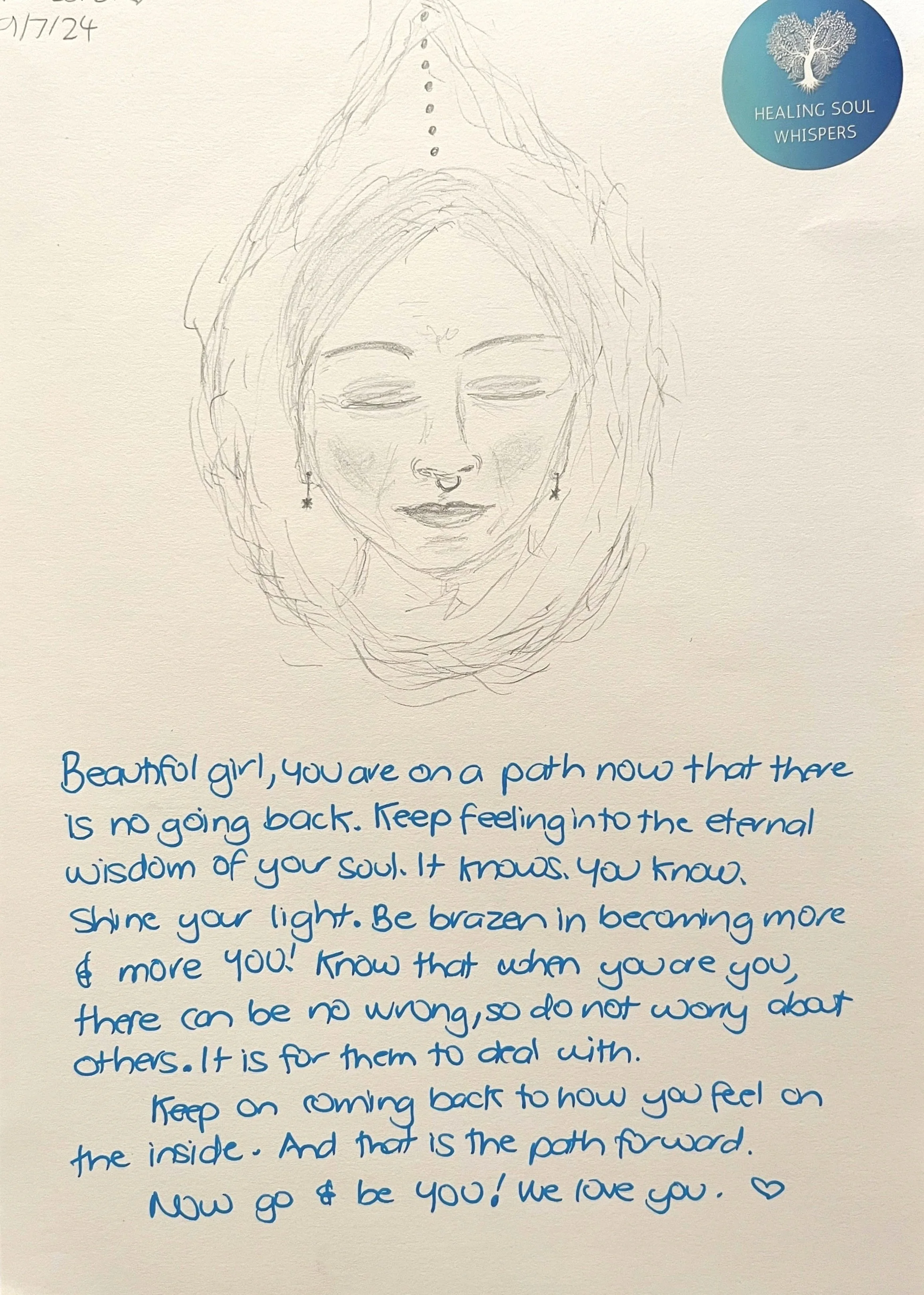 Spirit Guided pencil drawing Melbourne