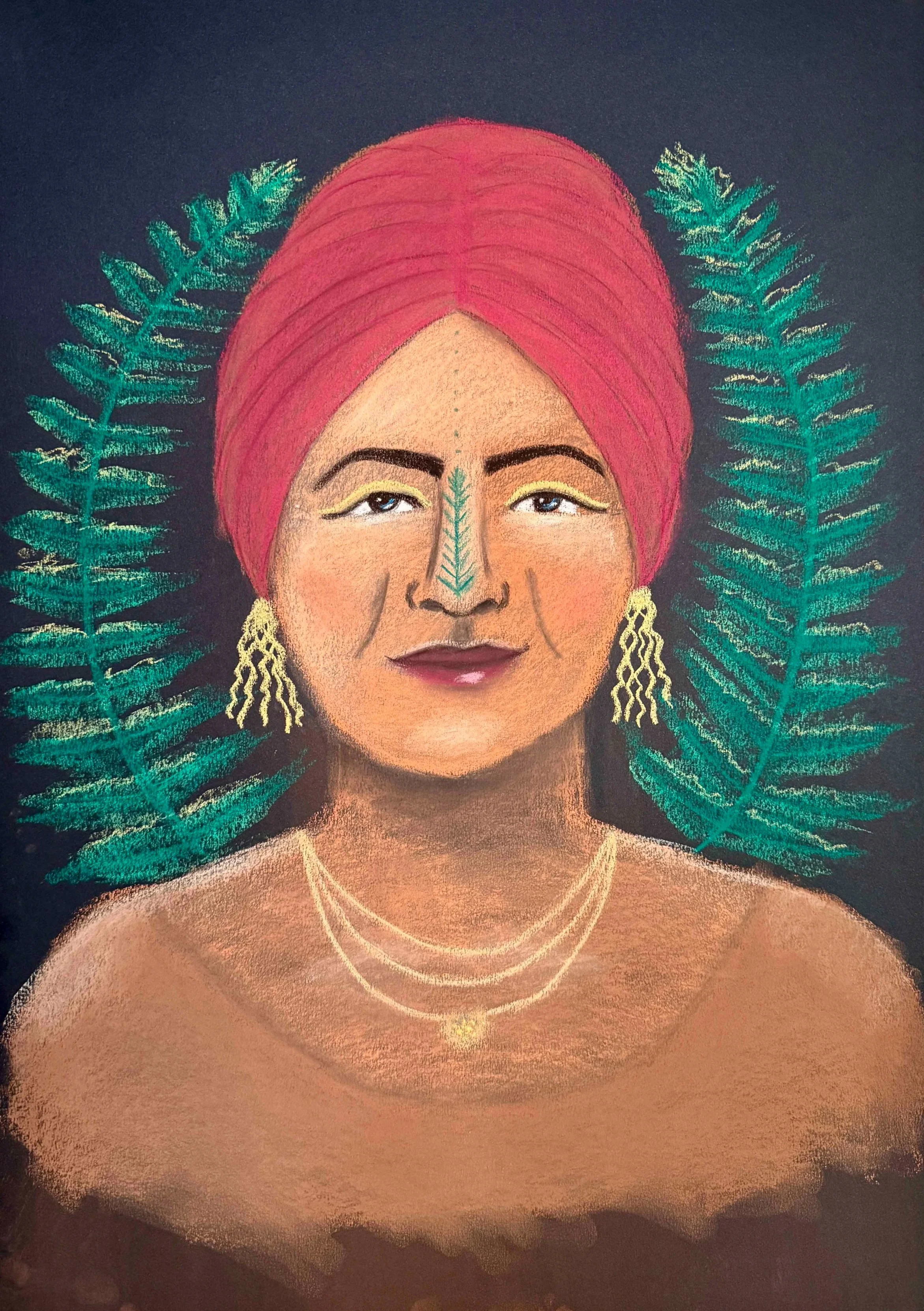 Spirit Guided drawing in pastel Channeled message