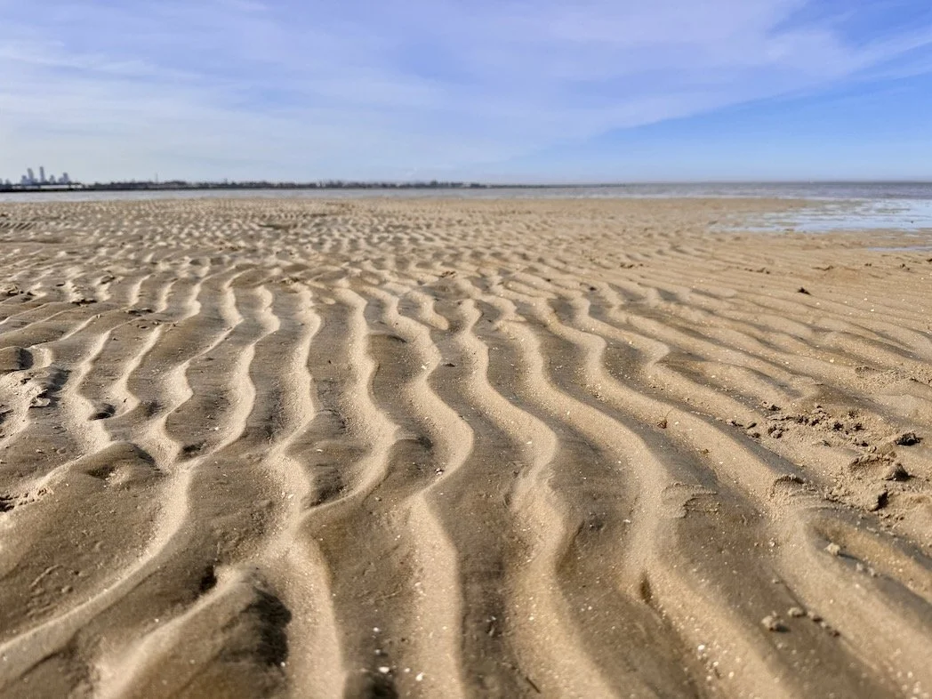 Peaceful beach scene