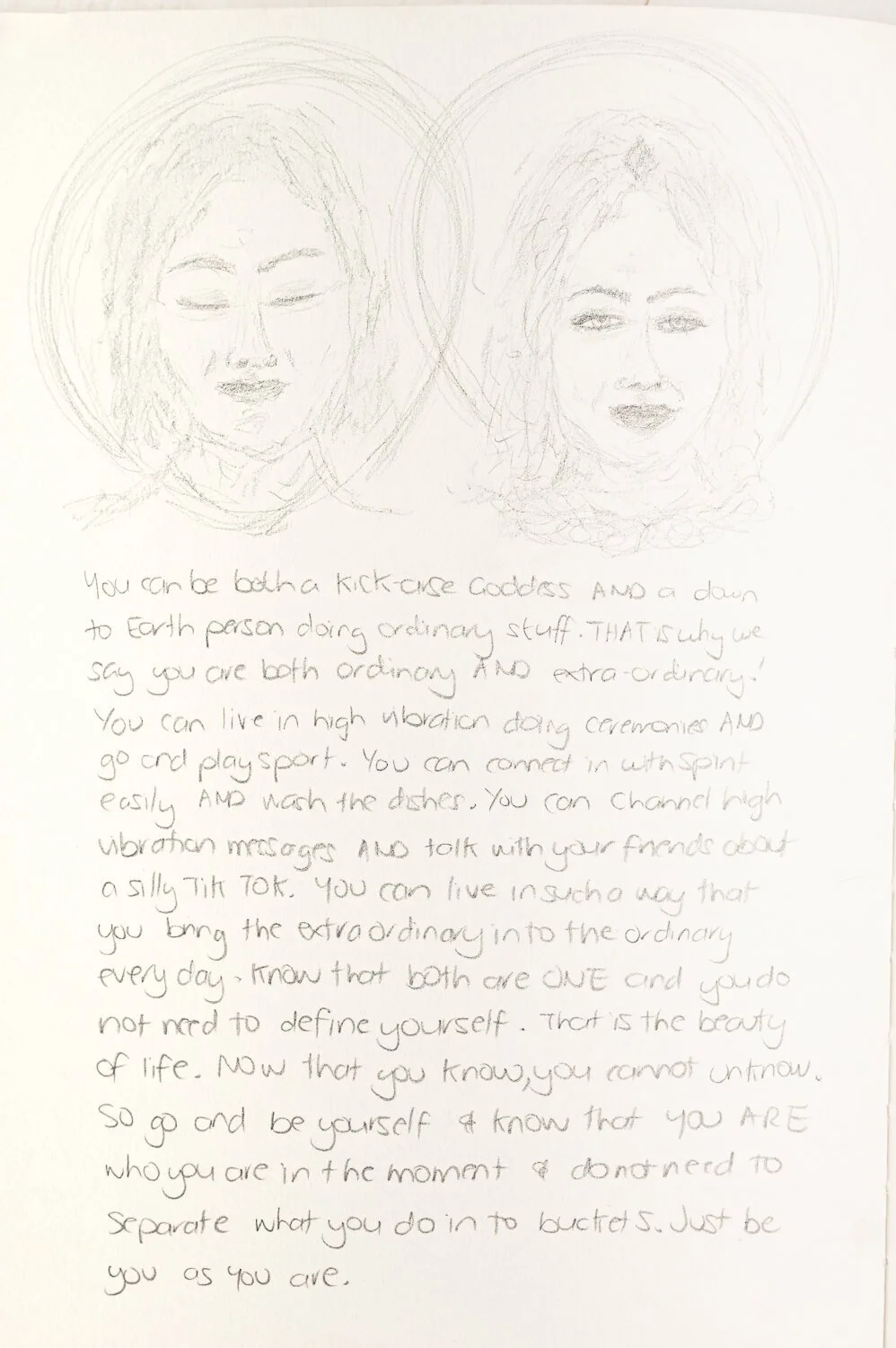 Spirit Guided pencil drawing Melbourne