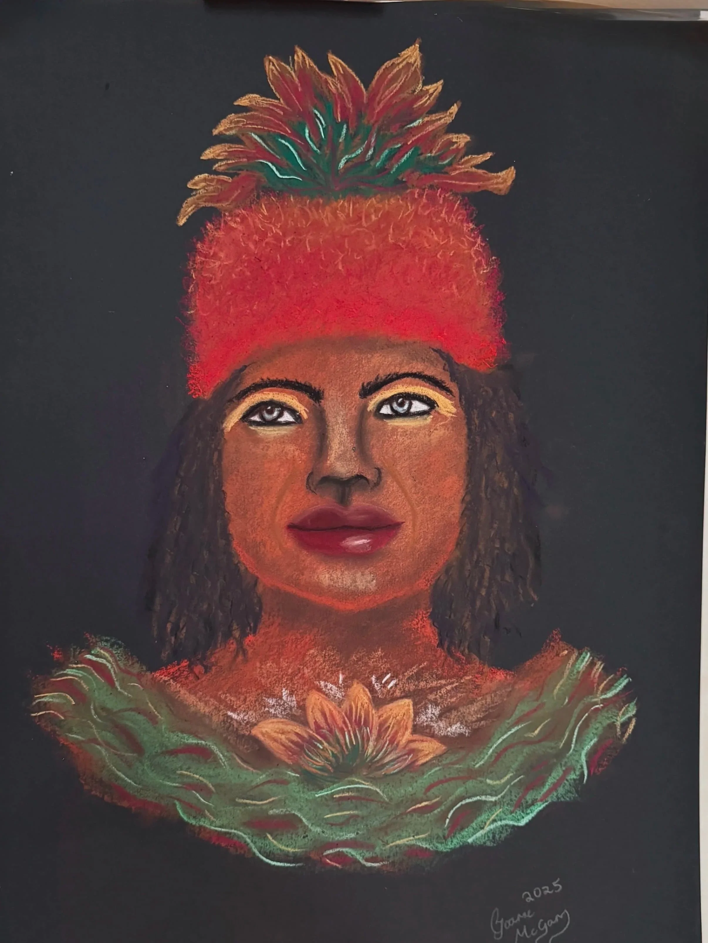 Spirit Guided drawing in pastel Channeled message