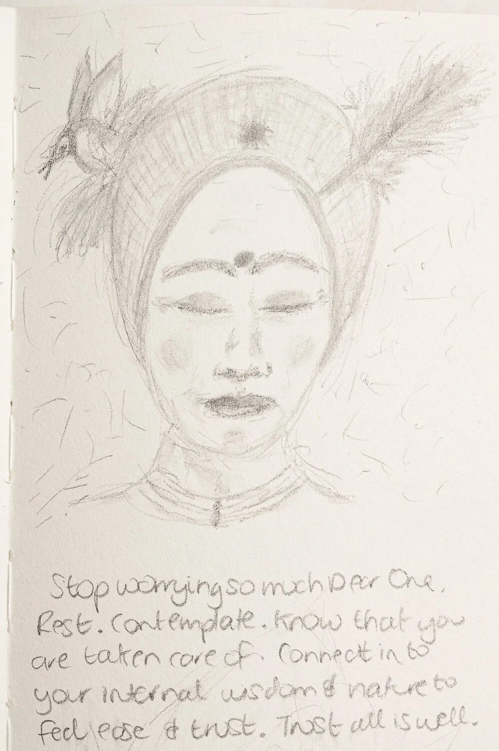 Spirit Guided pencil drawing Melbourne