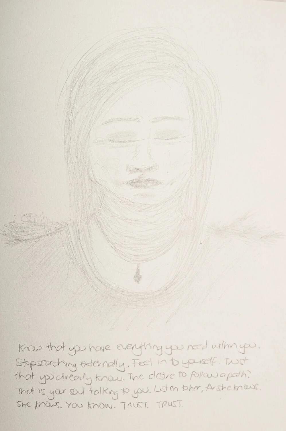 Spirit Guided pencil drawing Melbourne